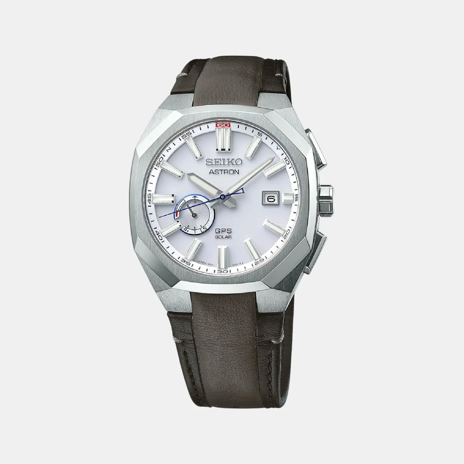 Astron Men Solar White Dial Analog Stainless Steel Watch SSJ019J1