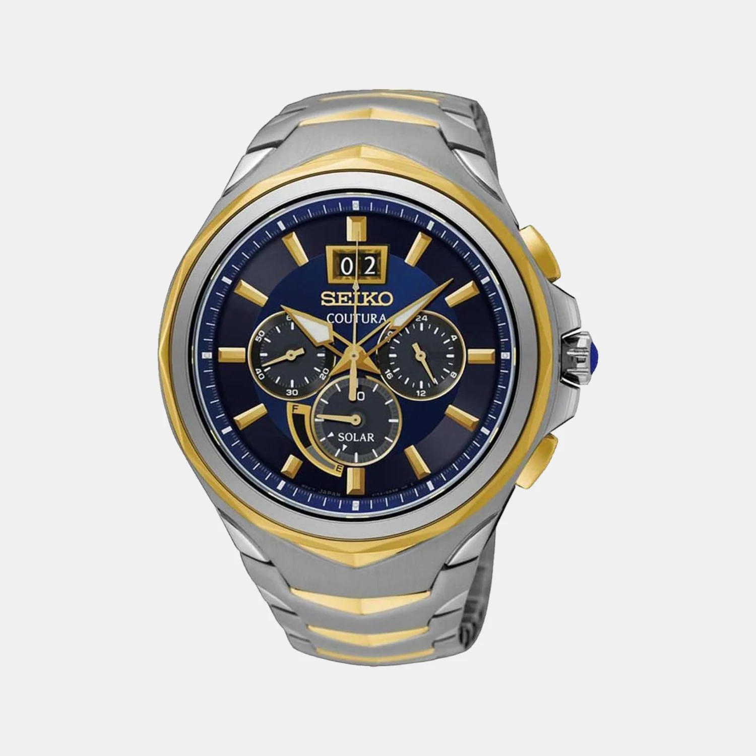 Coutura Men Quartz Blue Dial Chronograph Stainless Steel Watch SSC642P1