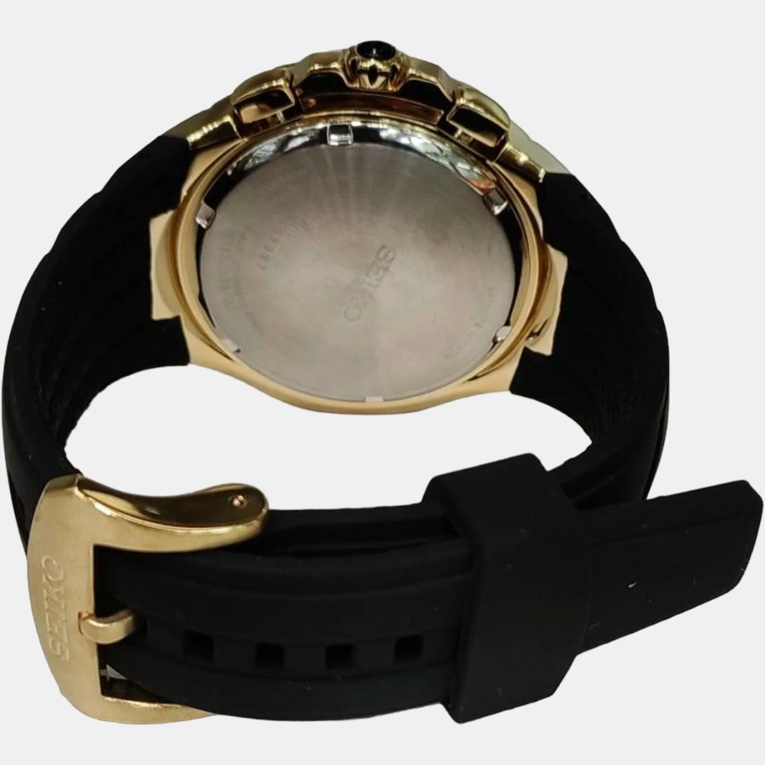 Coutura Men Solar Black Dial Chronograph Silicone Watch SSC810P9 - Image 2