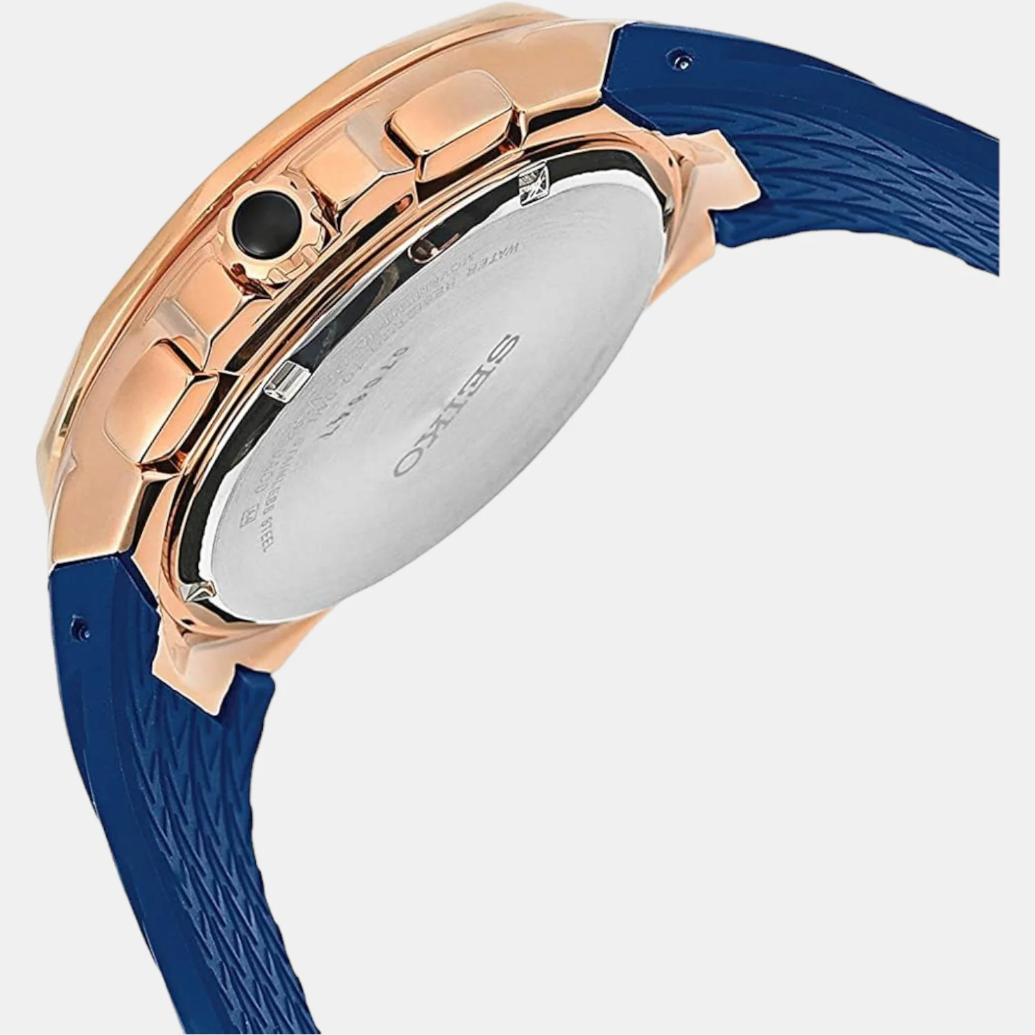 Coutura Men Solar Blue Dial Chronograph Leather Watch SSC800P1 - Image 2
