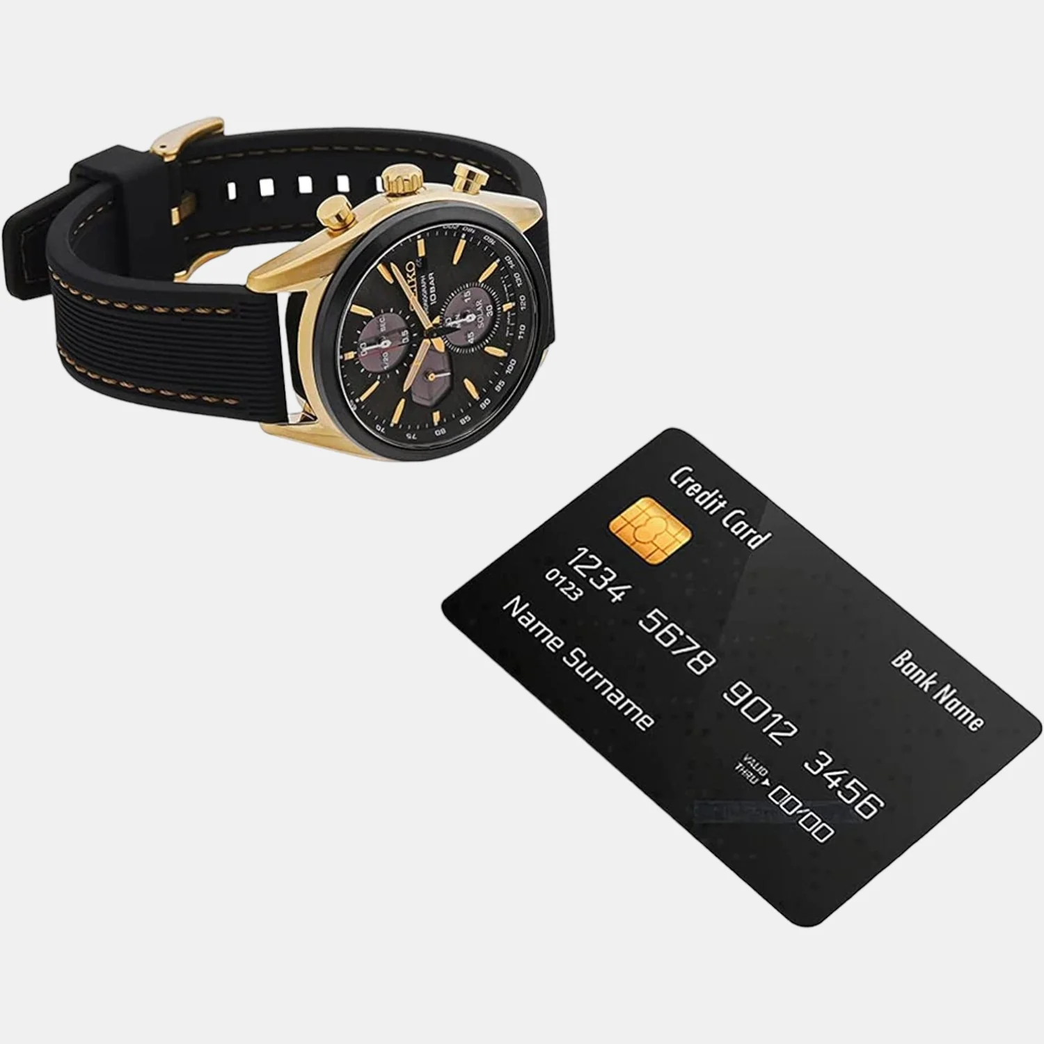 Discover More Men Solar Black Dial Chronograph Silicone Watch SSC804P1 - Image 5