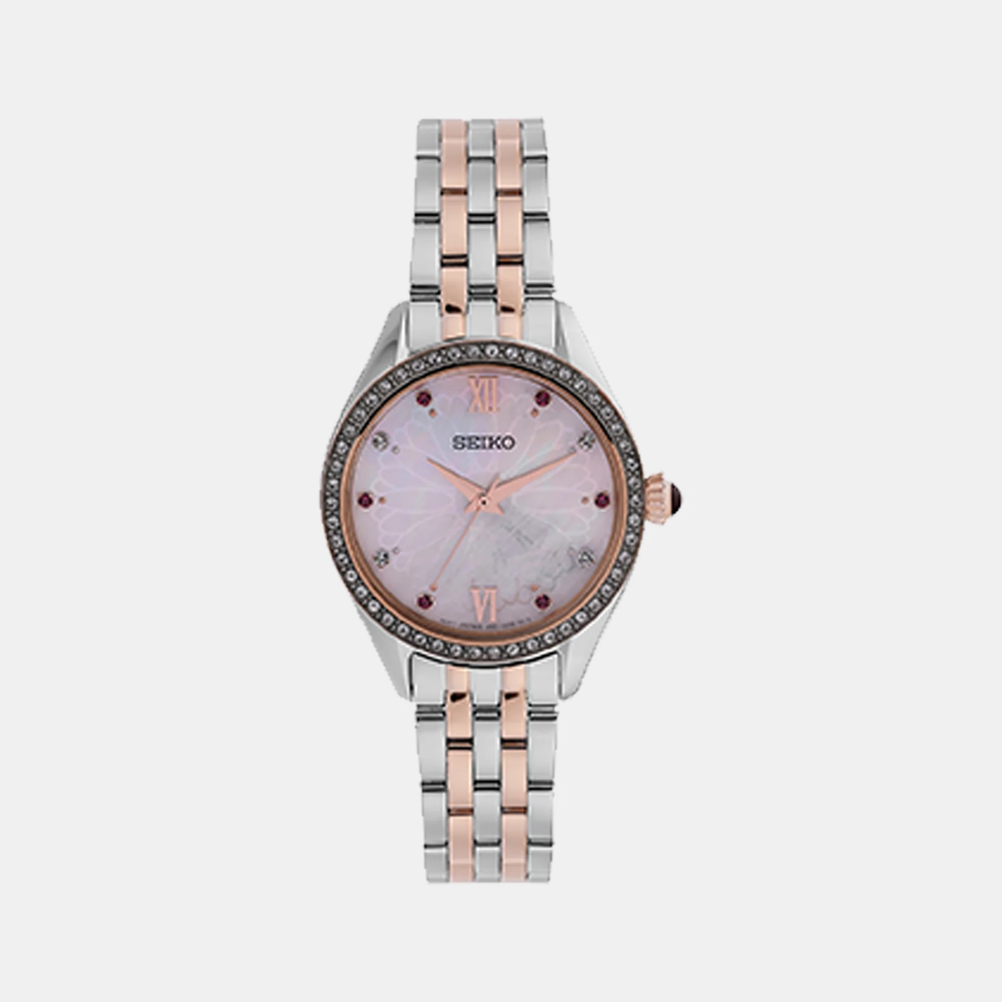 Dress Women Quartz White Dial Analog Stainless Steel Watch SUR542P1