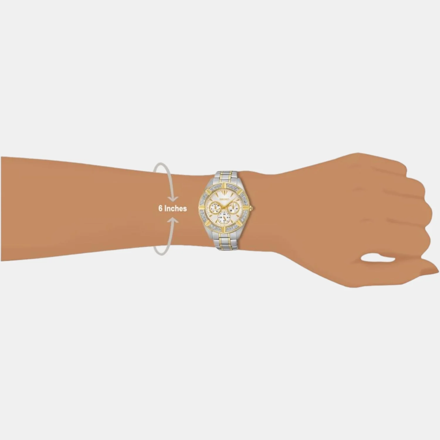 Lord - Ladies Women Quartz White Dial Chronograph Stainless Steel Watch SKY676P1 - Image 4