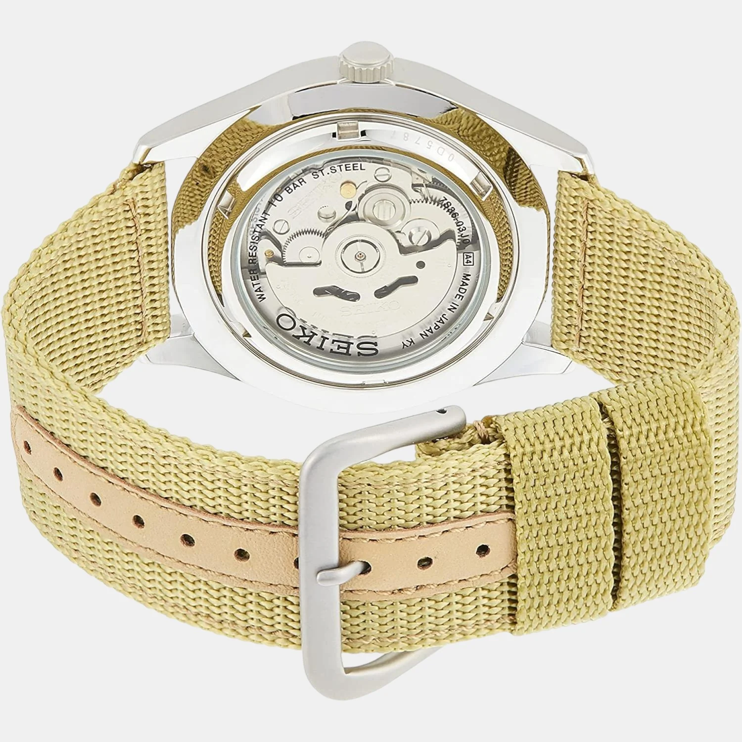 Men Automatic Beige Dial Analog Fabric Watch SRZ071J1 - Image 3