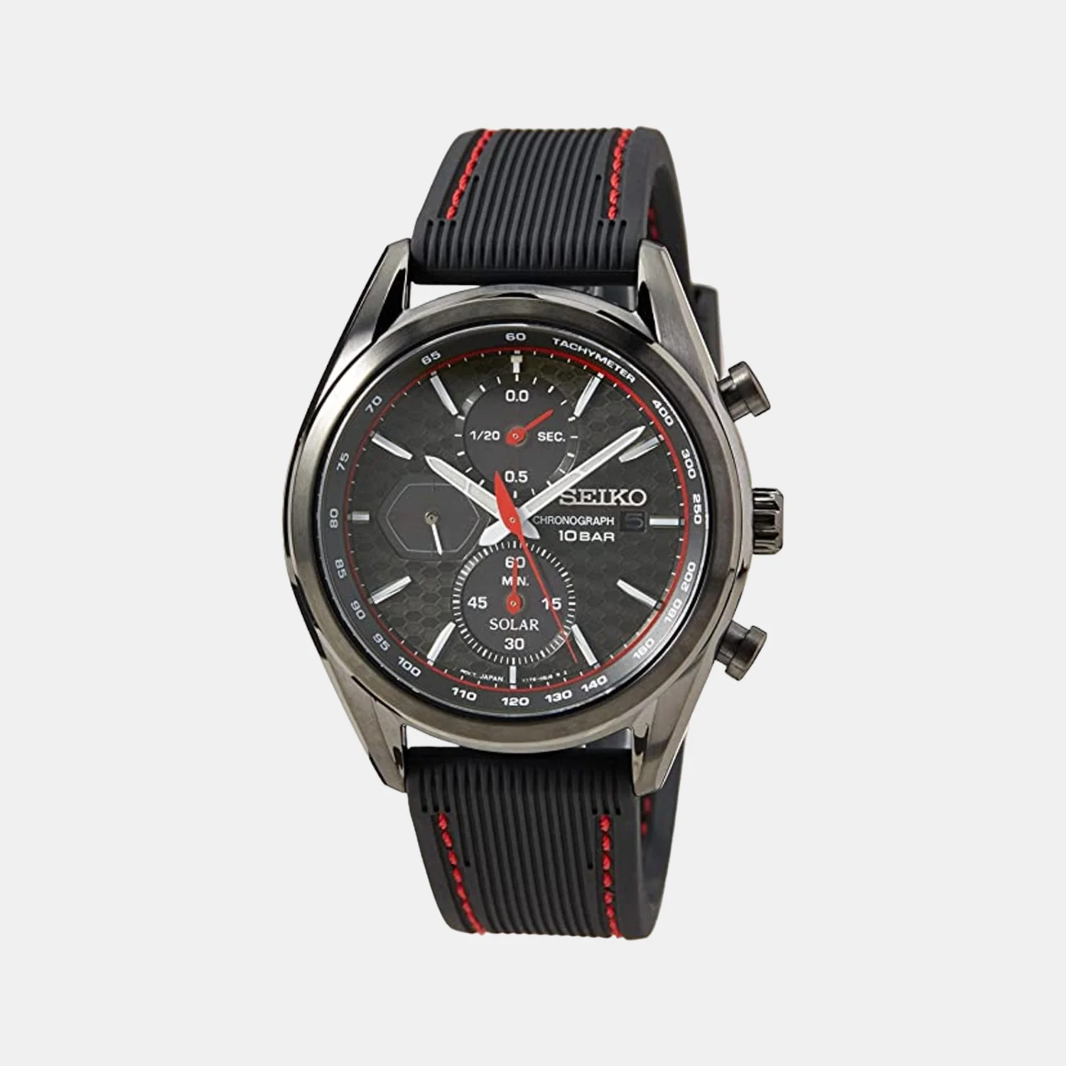 Men Quartz Black Dial Chronograph Nylon Watch SSC777P1