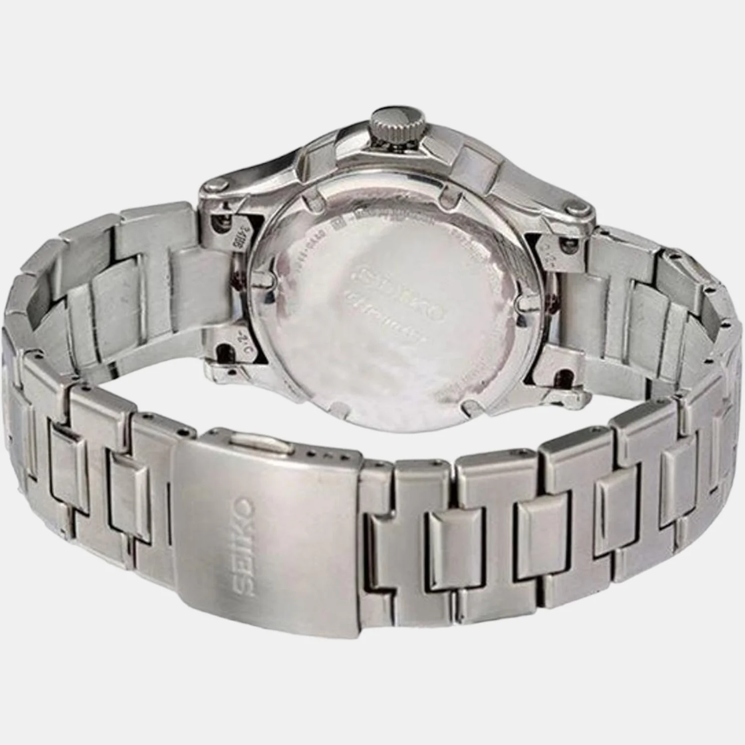 Men Quartz White Dial Analog Stainless Steel Watch SNP001P1 - Image 3