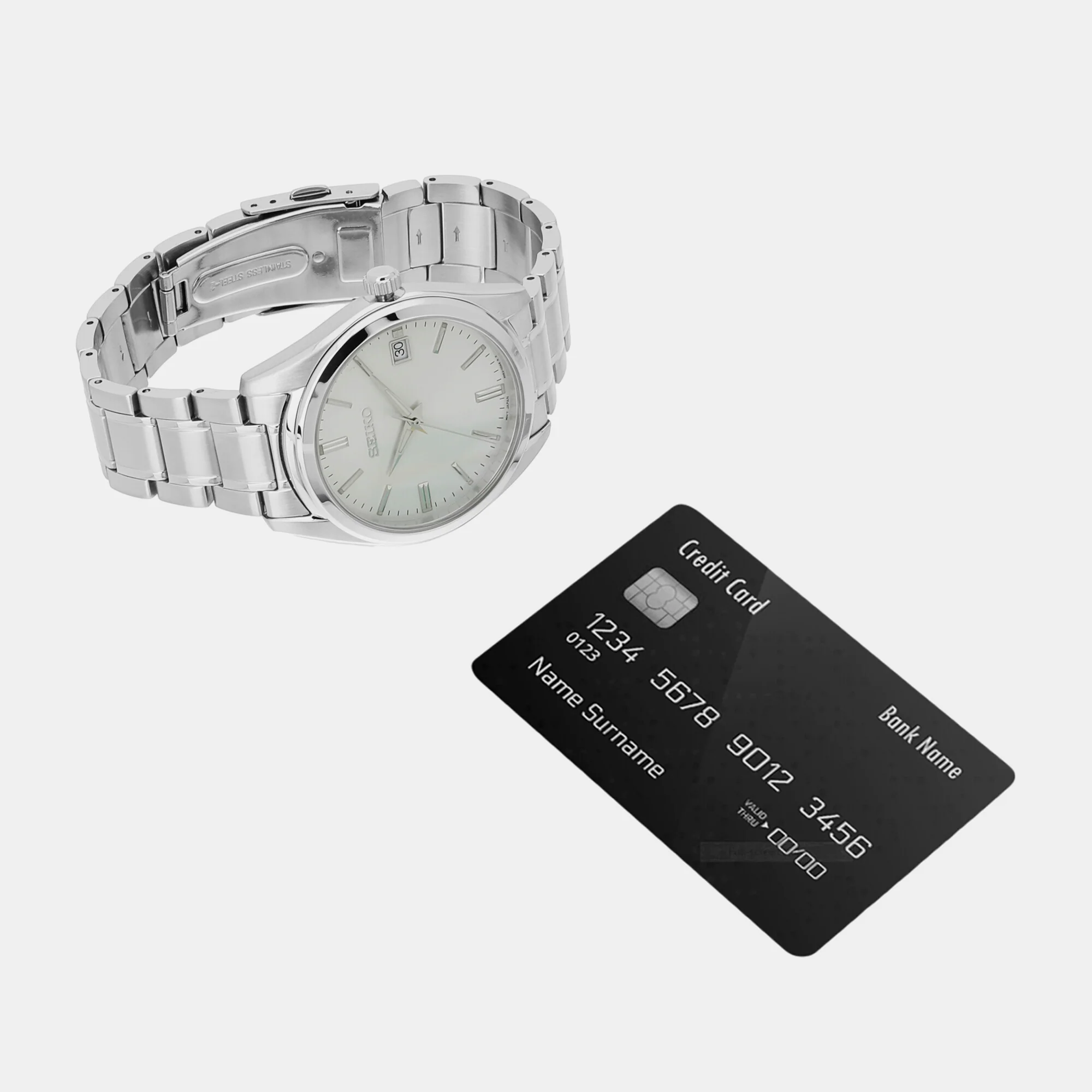 Men Quartz White Dial Analog Stainless Steel Watch SUR343P1 - Image 5
