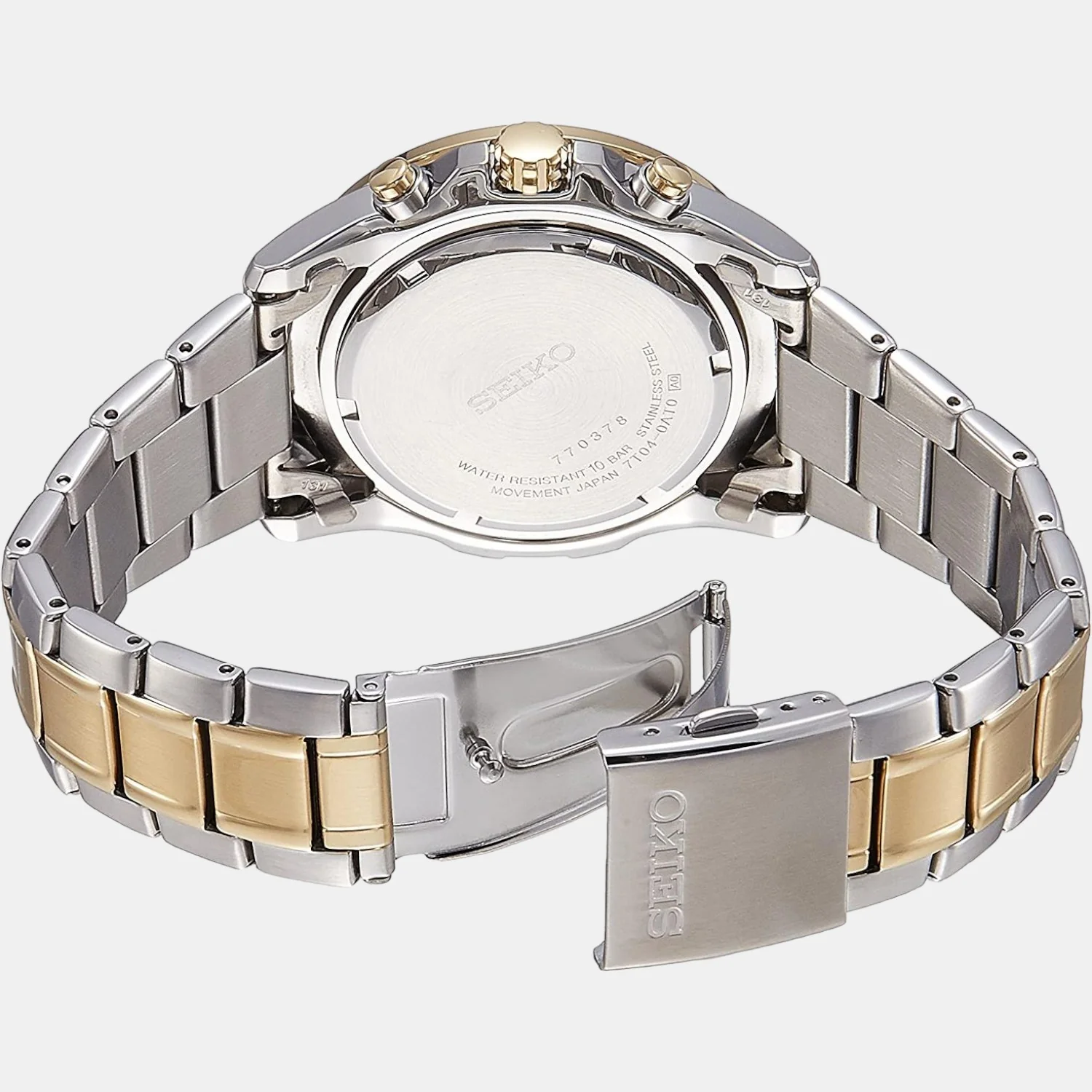 Men Quartz White Dial Chronograph Stainless Steel Watch SPC228P1 - Image 3