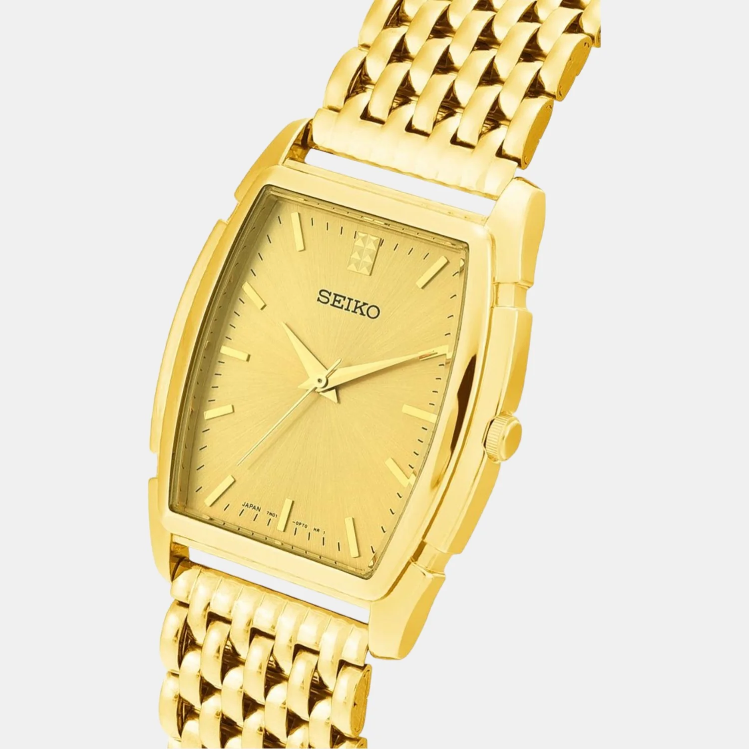 Men'S Collection Men Quartz Gold Dial Analog Stainless Steel Watch SNF490J1 - Image 2