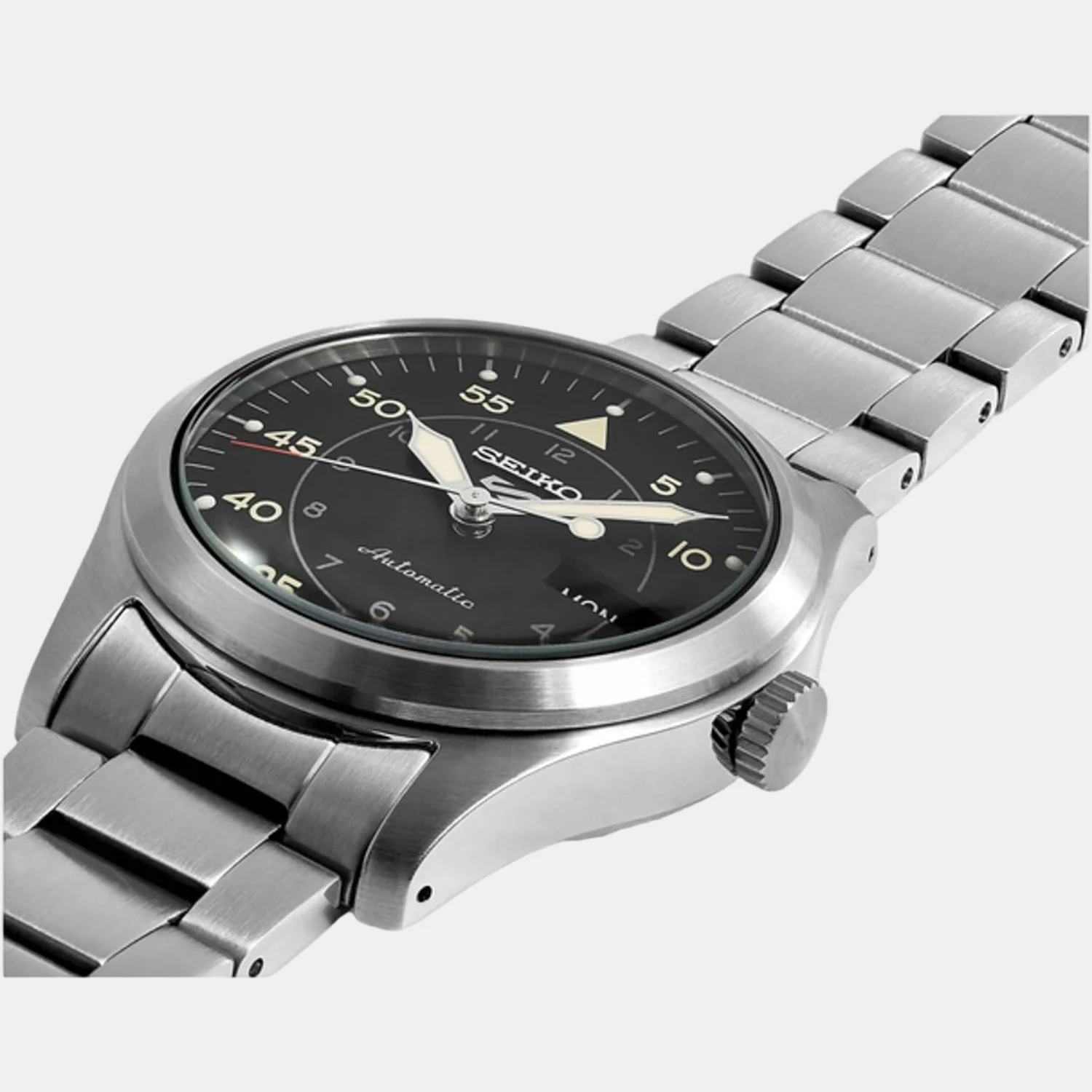 New 5 Sports Men Automatic Black Dial Analog Stainless Steel Watch SRPH27K1 - Image 3