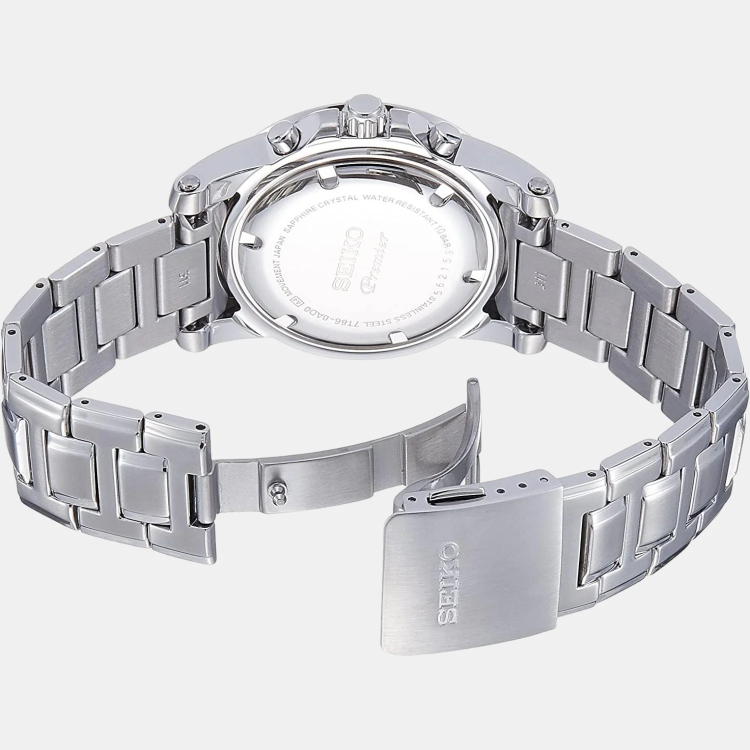 Premier Men Quartz White Dial Chronograph Stainless Steel Watch SPC159P1 - Image 2