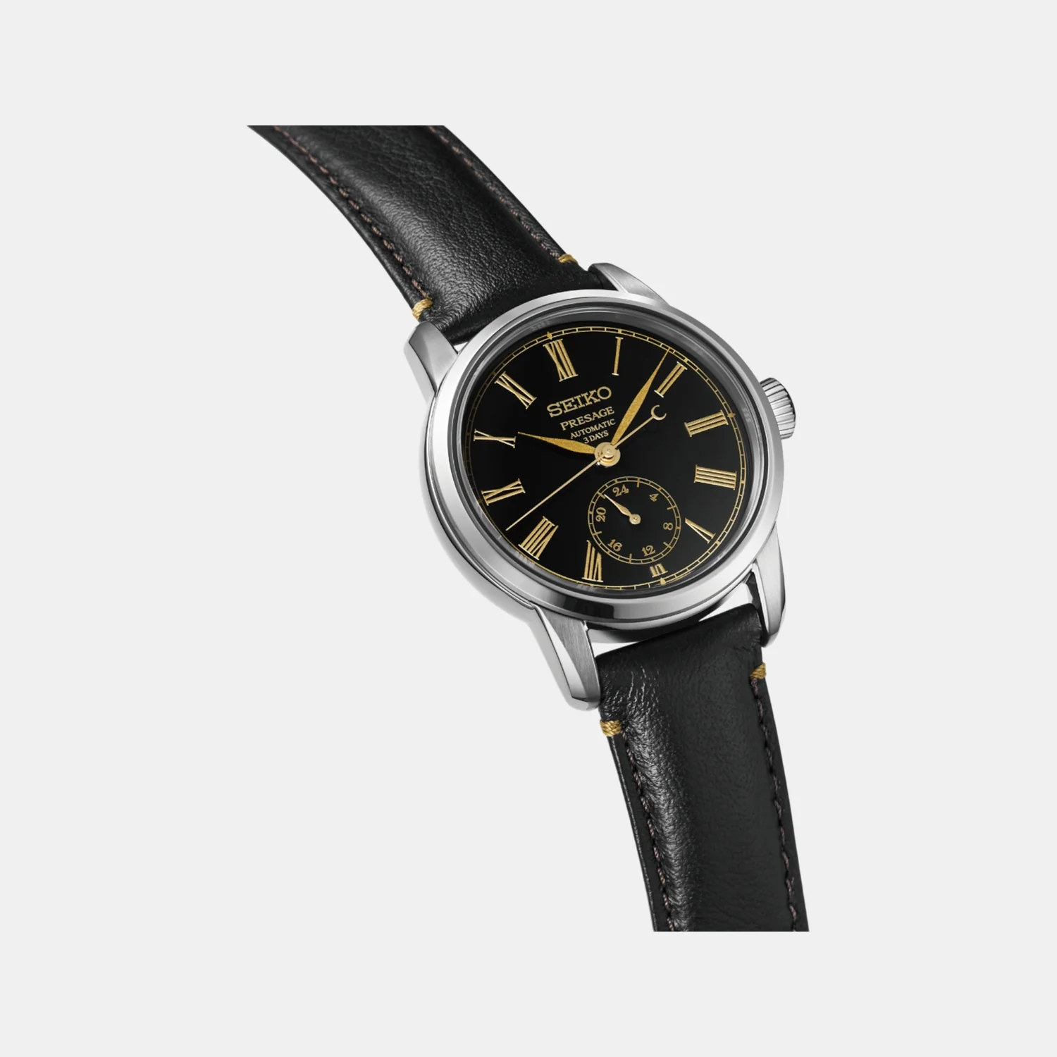 Presage Men Automatic Black Dial Analog Leather Watch SPB499J1 - Image 4