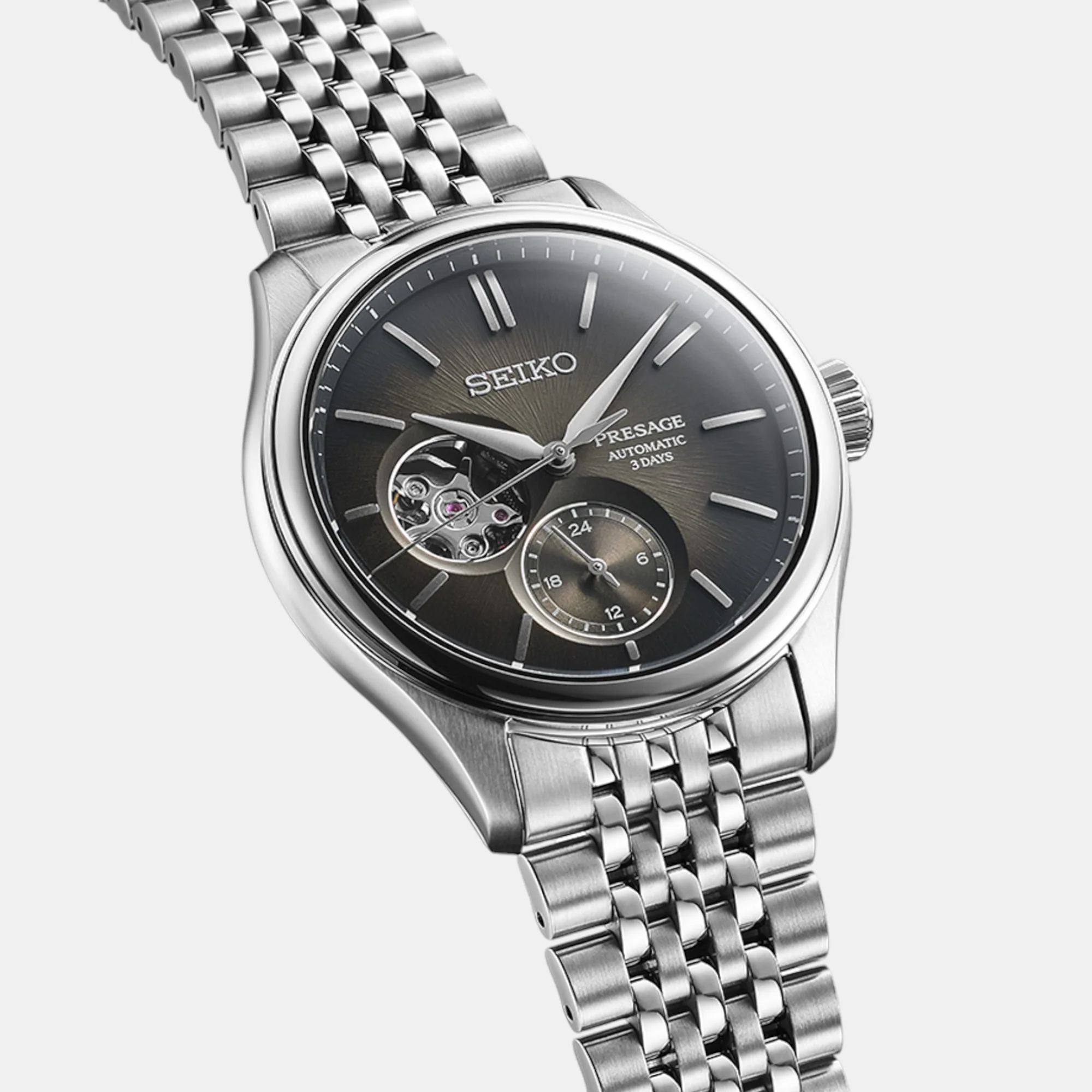 Presage Men Automatic Black Dial Analog Stainless Steel Watch SPB471J1 - Image 3