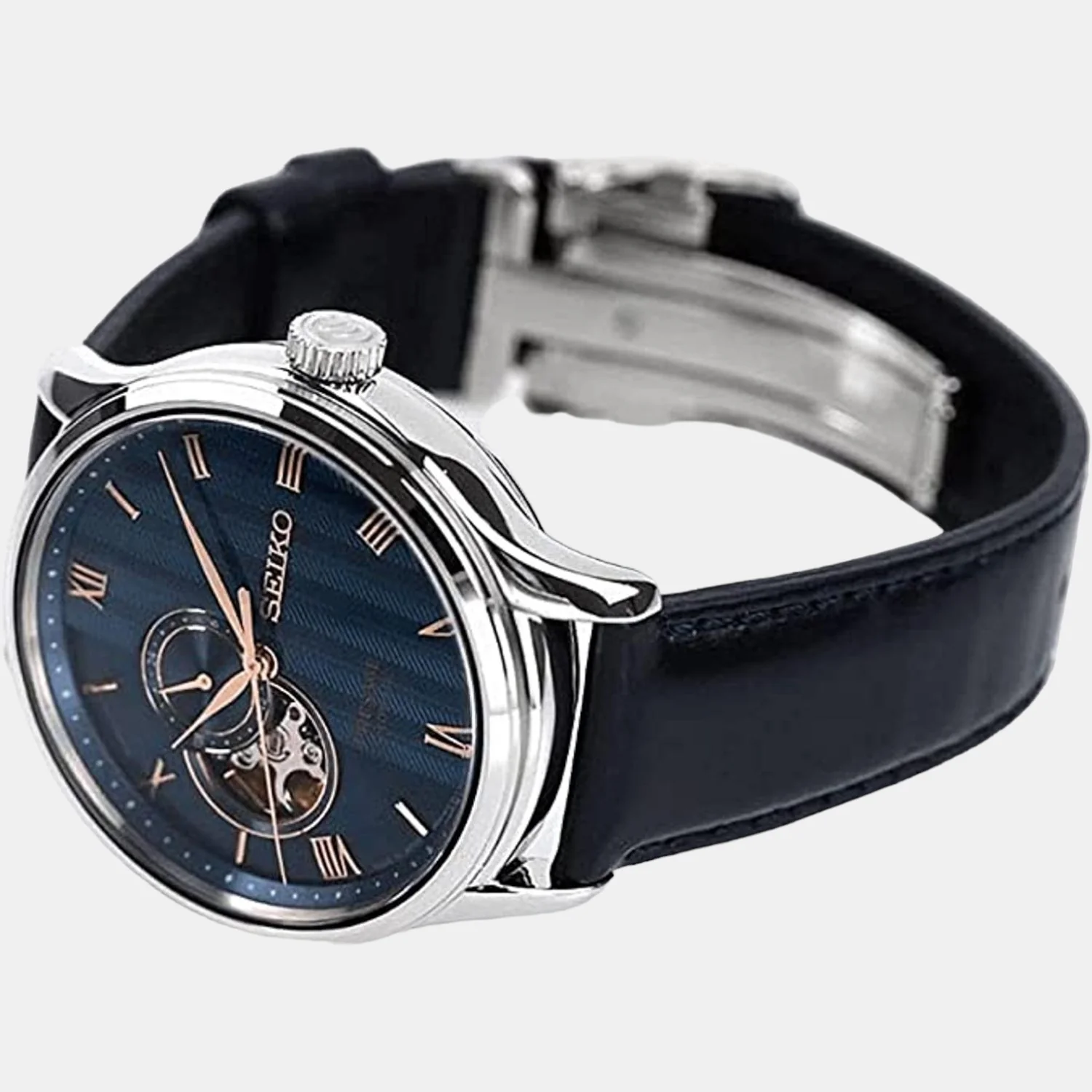 Presage Men Automatic Blue Dial Analog Leather Watch SSA421J1 - Image 3
