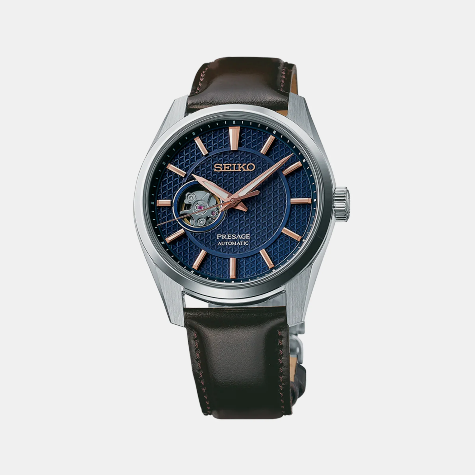 Presage Men Automatic Blue Dial Analog Stainless Steel Watch SPB311J1