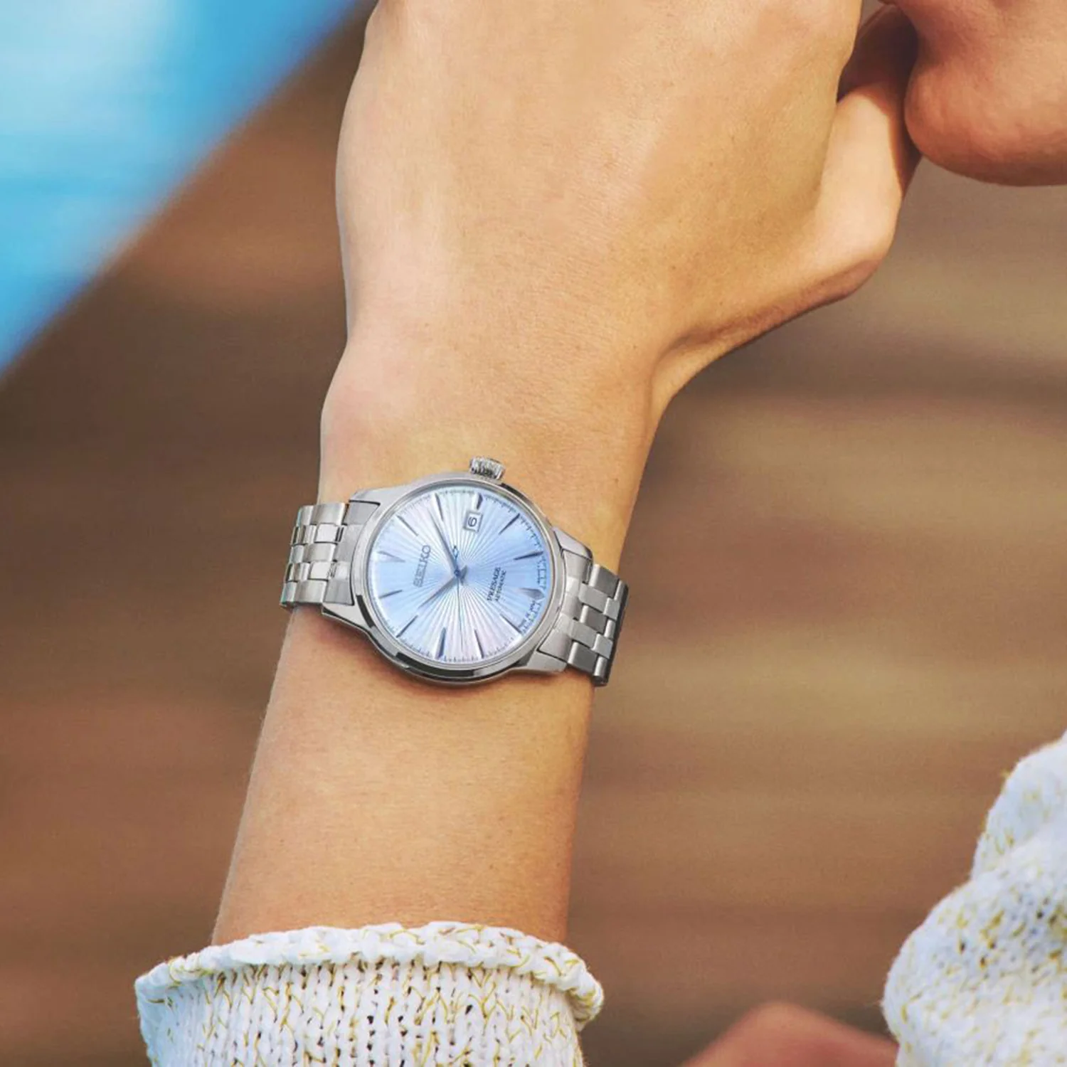 Presage Cocktail Time Men Automatic Blue Dial Analog Stainless Steel Watch SRPE19J1 - Image 12
