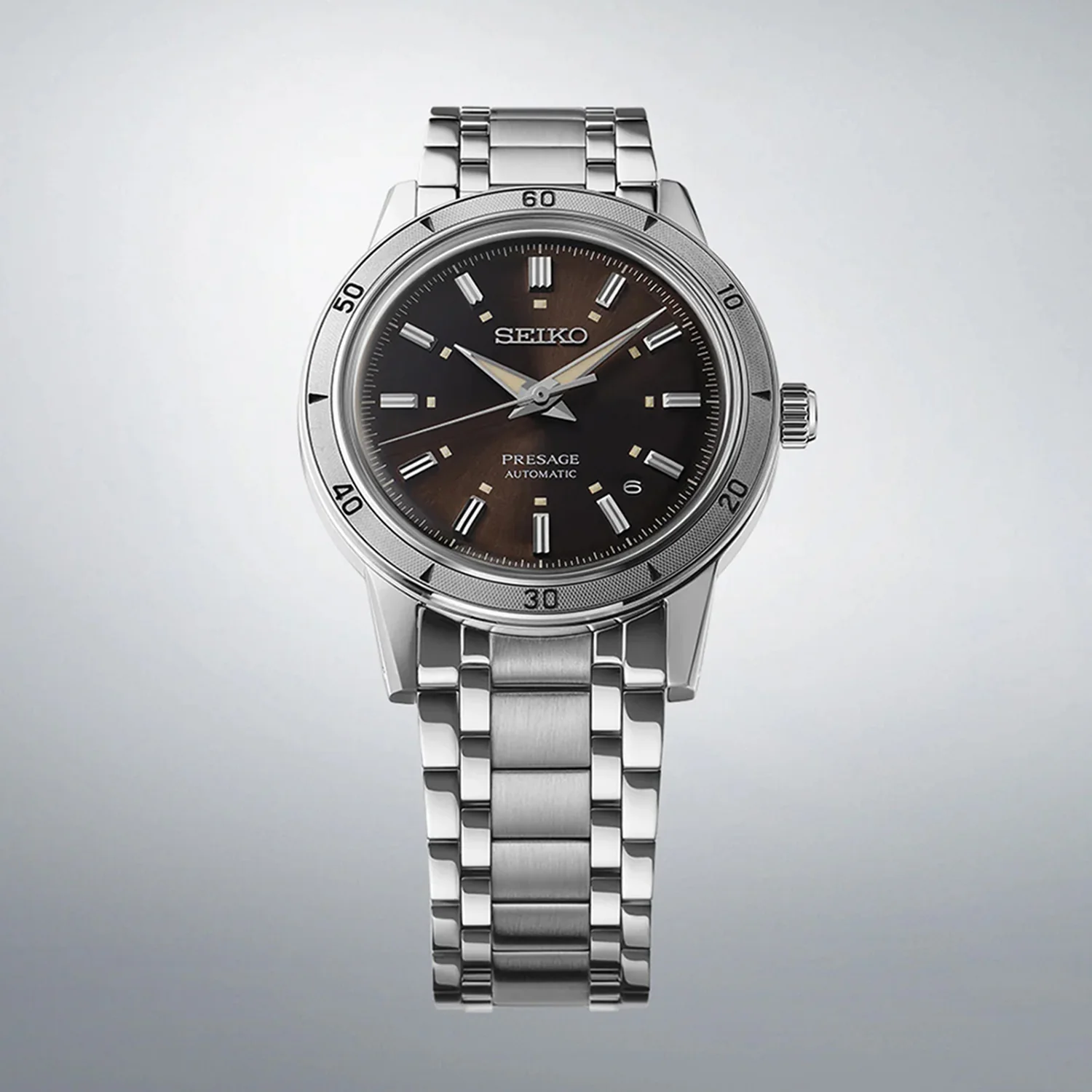 Presage Men Automatic Brown Dial Analog Stainless Steel Watch SRPL09J1 - Image 2
