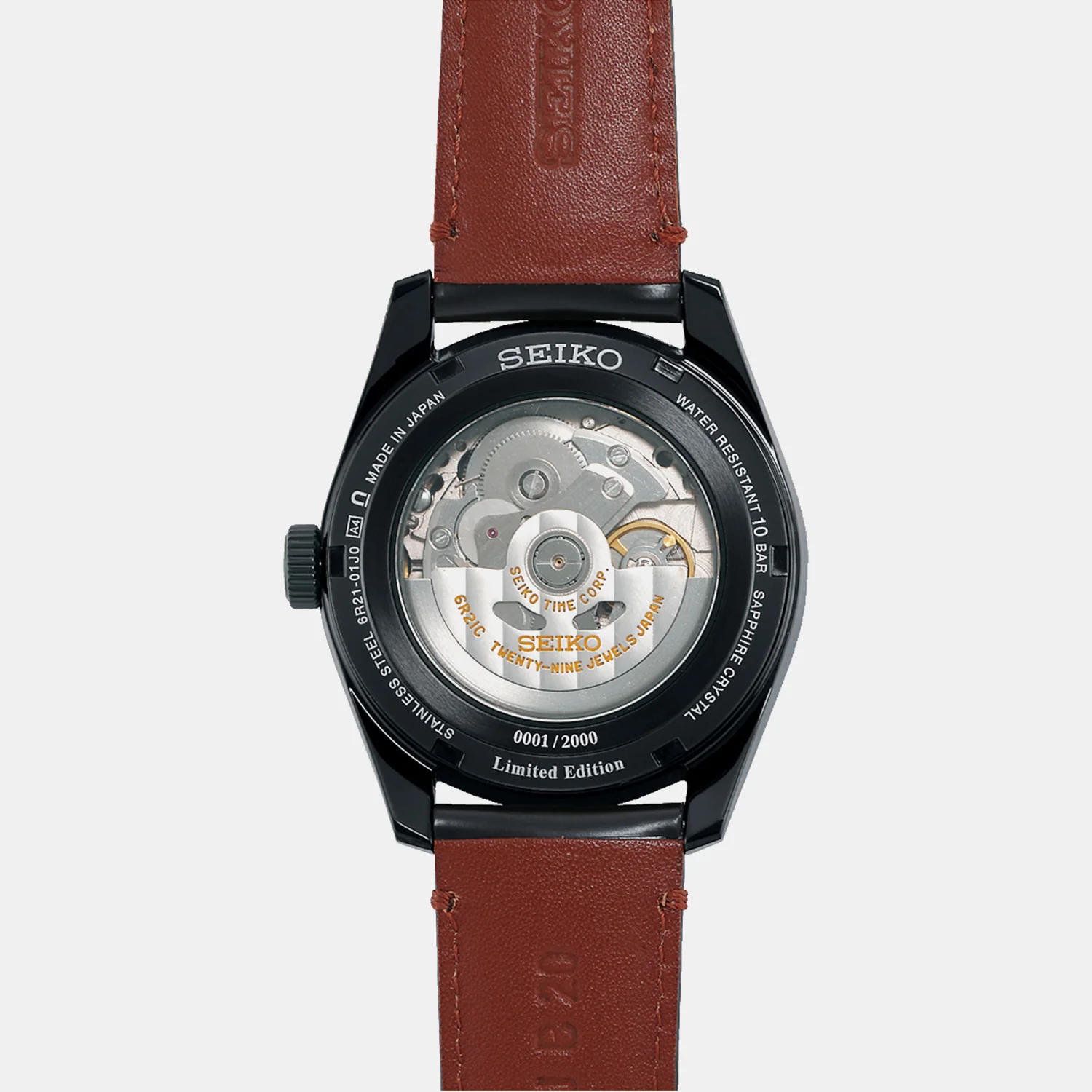 Presage Men Automatic Brown Dial Chronograph Leather Watch SPB329J1 - Image 2