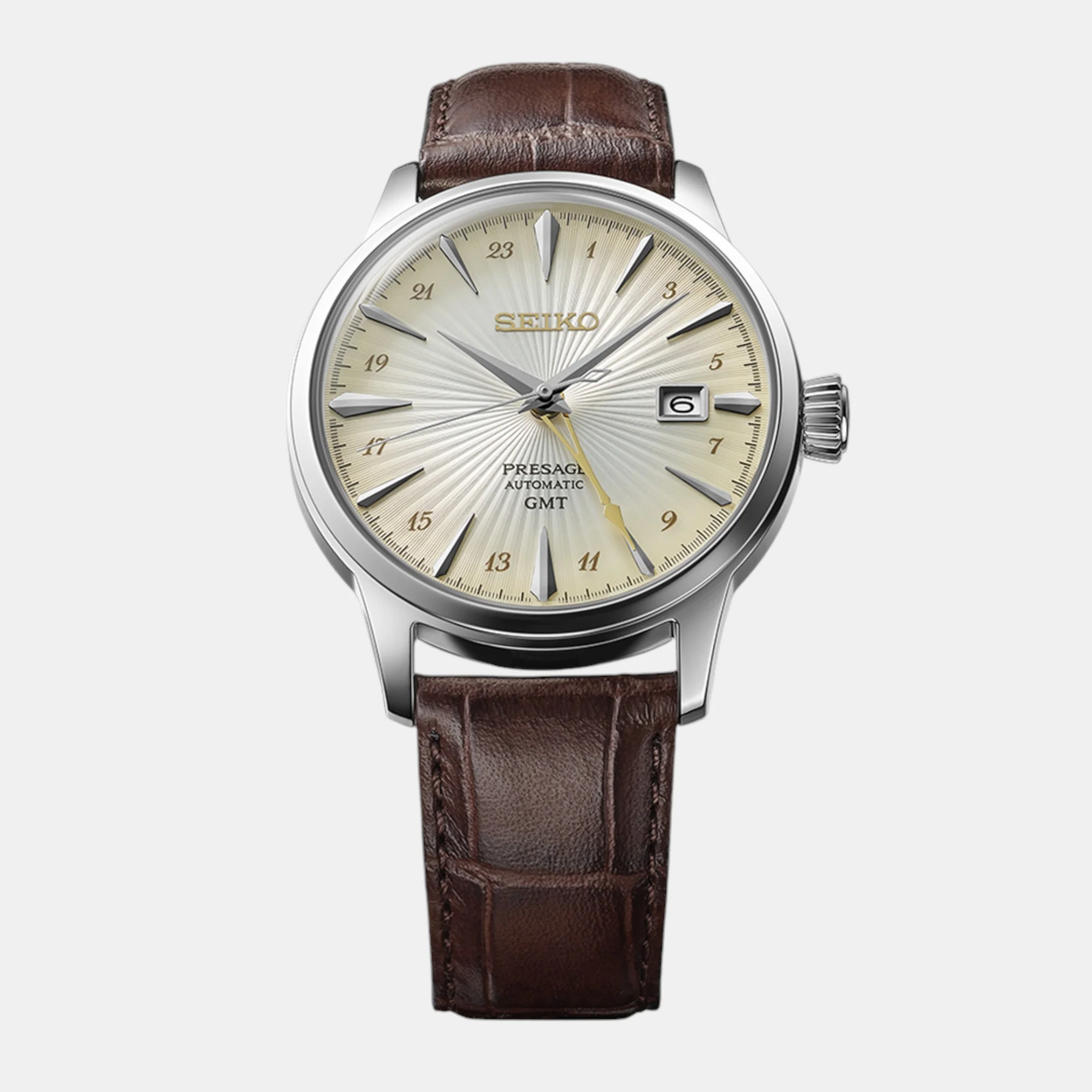 Presage Men Automatic Gold Dial Analog Leather Watch SSK041J1 - Image 3