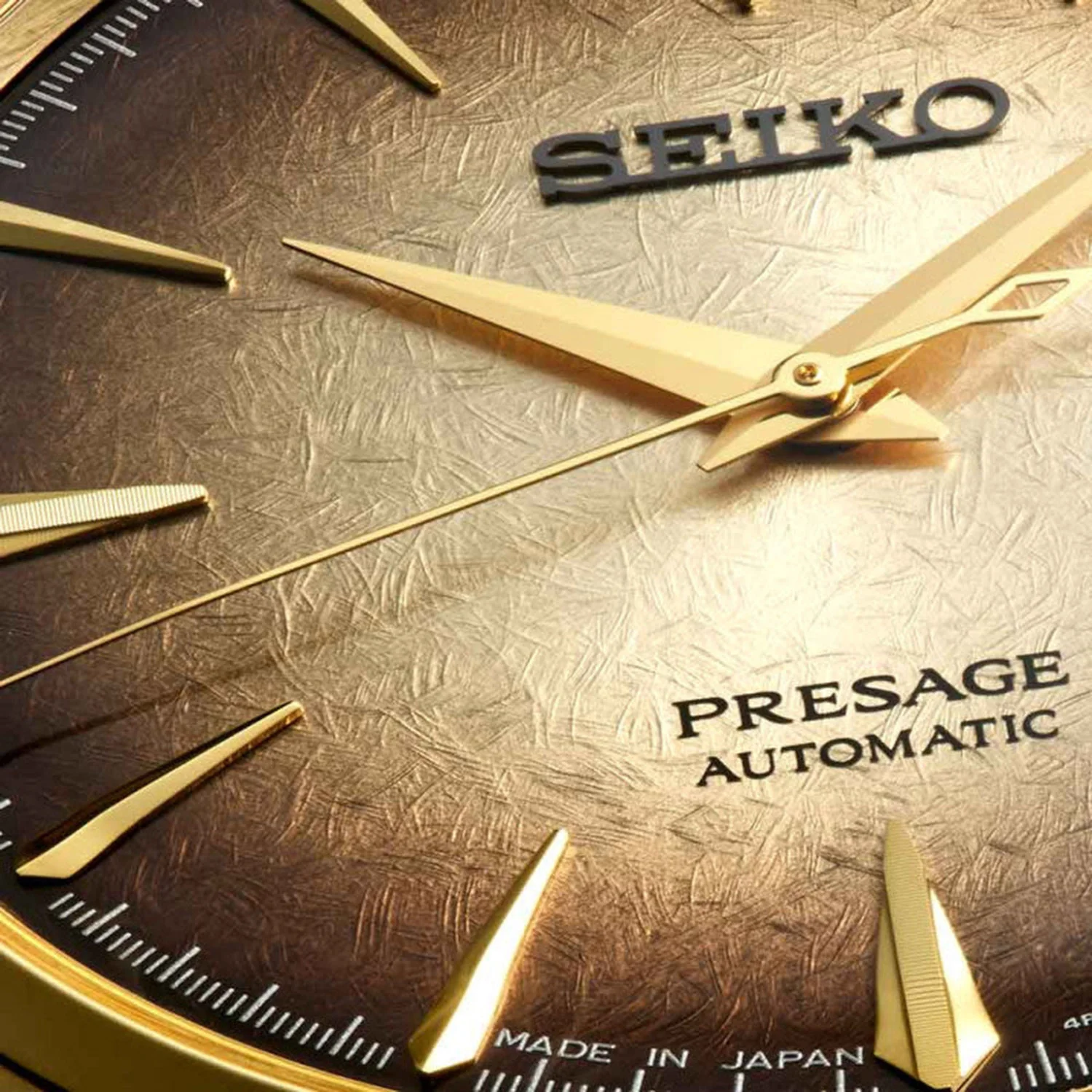 Presage Men Automatic Gold Dial Analog Stainless Steel Watch SRPK48J1 - Image 4