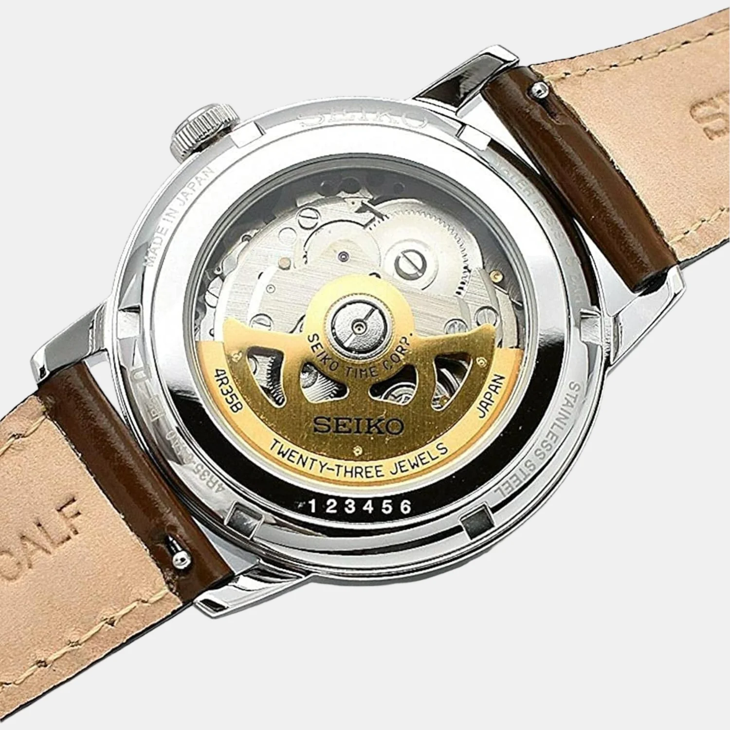 Presage Men Automatic Green Dial Analog Leather Watch SRPE45J1 - Image 5