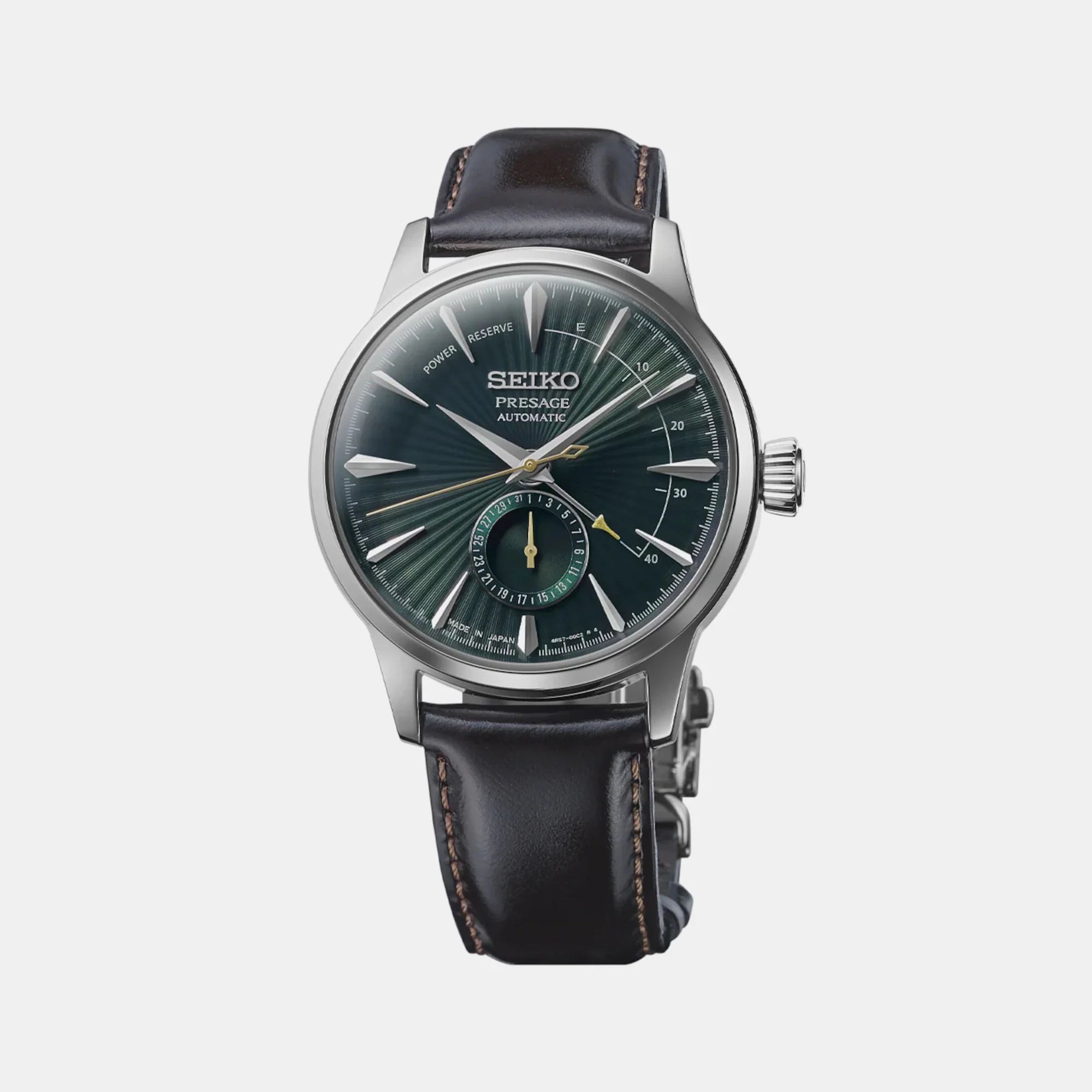 Presage Men Automatic Green Dial Analog Leather Watch SSA459J1 - Image 2