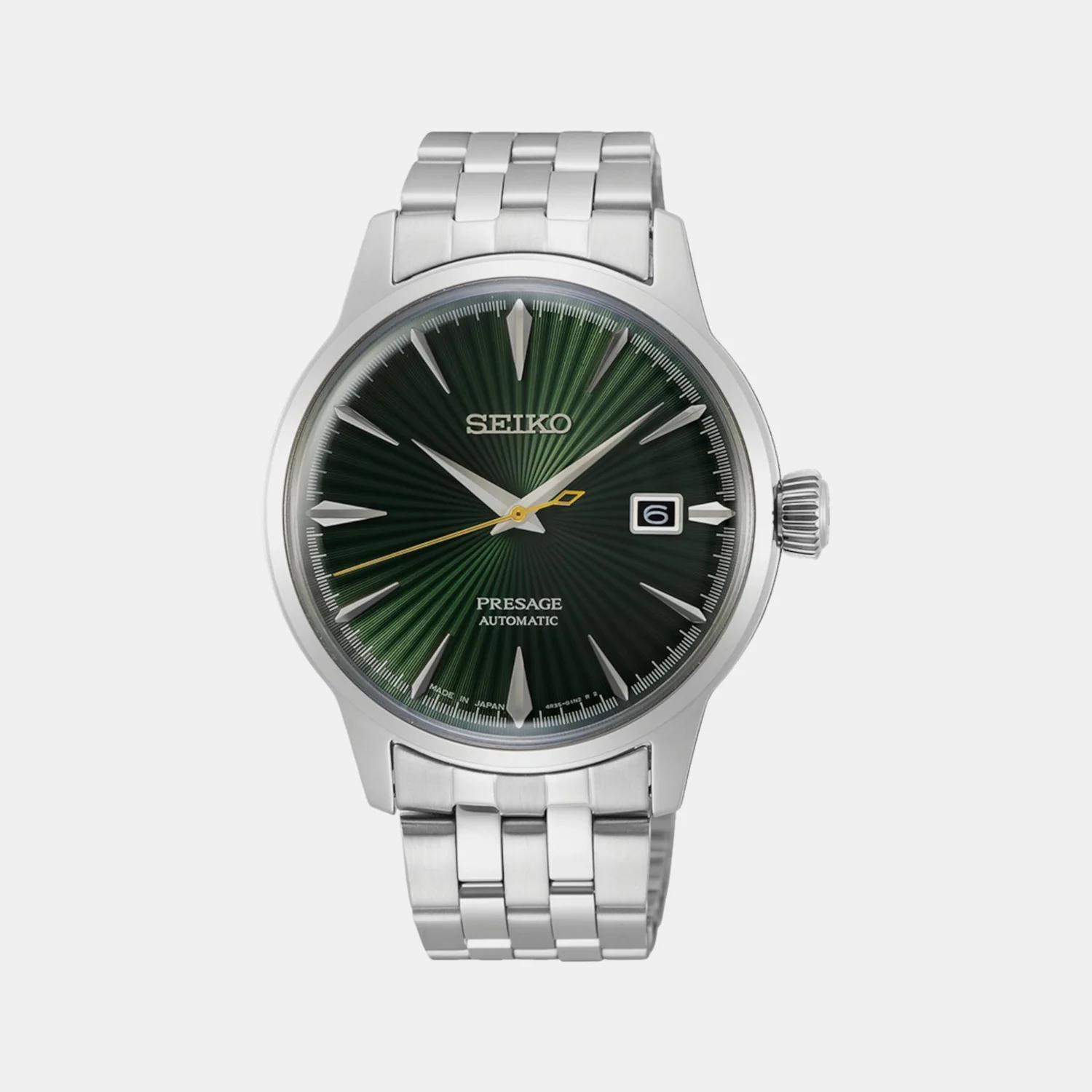 Presage Men Automatic Green Dial Analog Stainless Steel Watch SRPE15J1