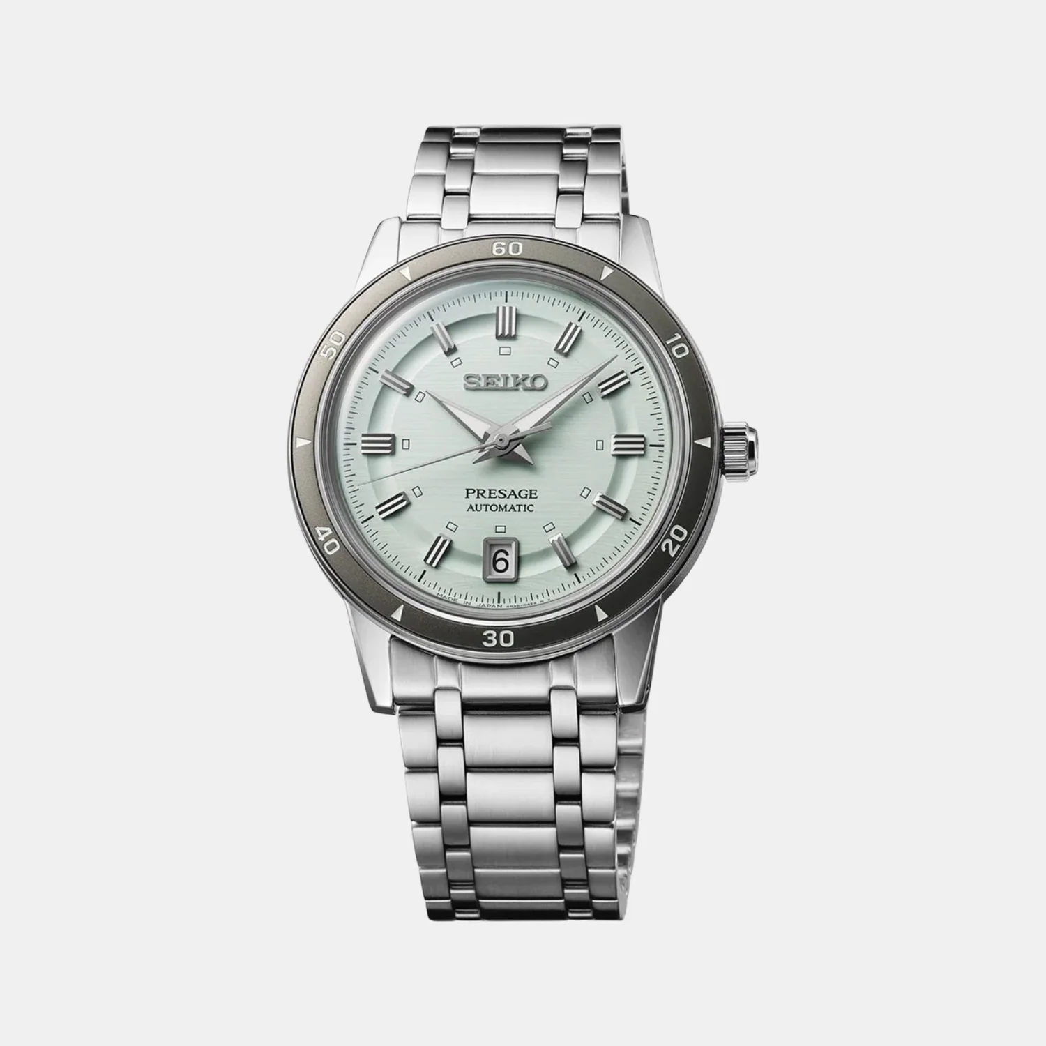 Presage Men Automatic Ice Green Dial Analog Stainless Steel Watch SRPL71J1