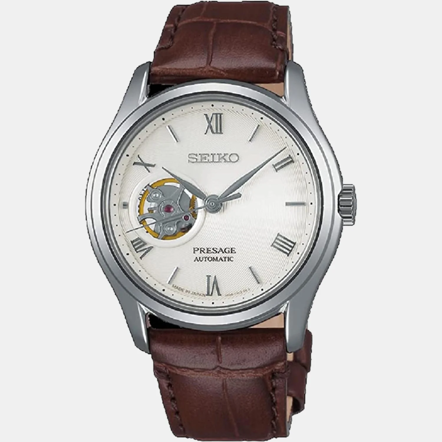 Presage Men Automatic White Dial Analog Leather Watch SSA413J1 - Image 2