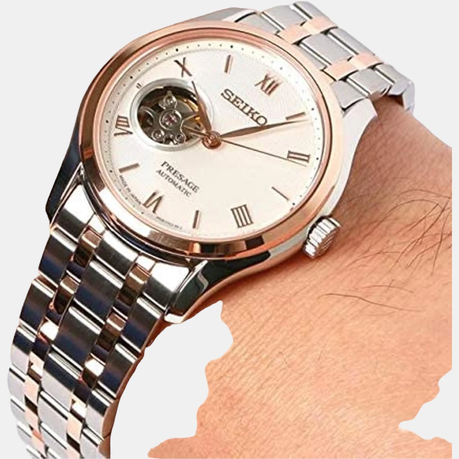 Presage Men Automatic White Dial Analog Stainless Steel Watch SSA412J1 - Image 4