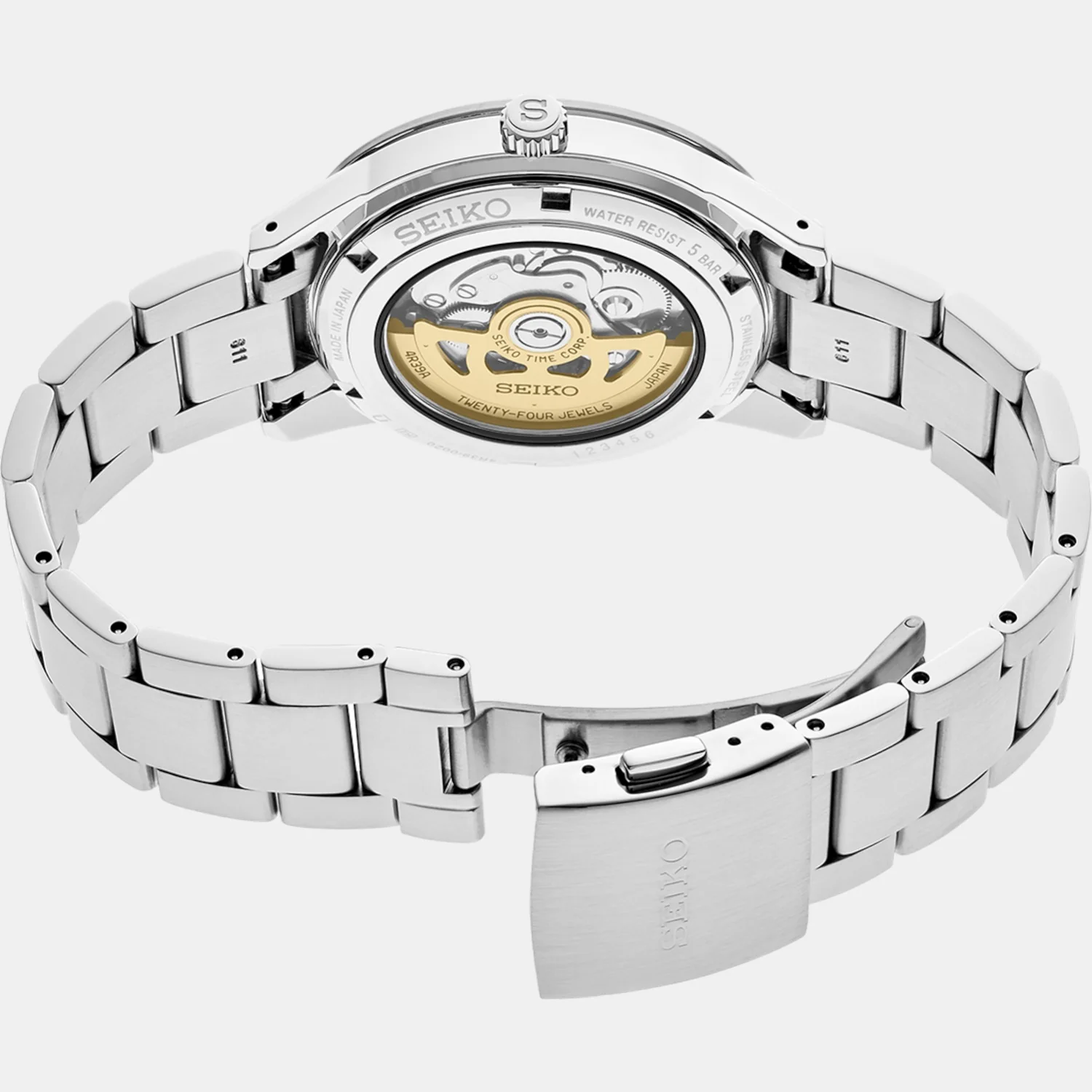 Presage Men Quartz Black Dial Chronograph Stainless Steel Watch SSA425J1 - Image 3