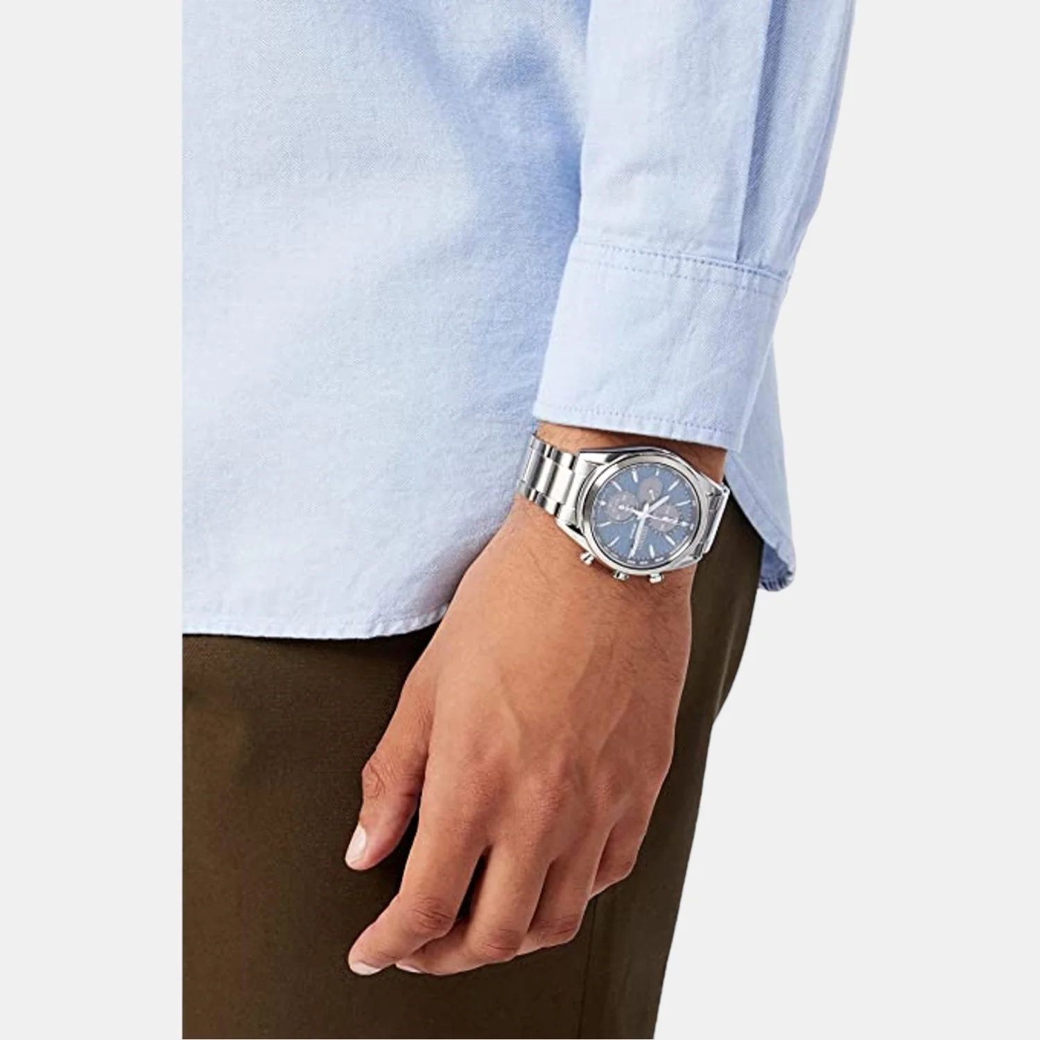 Presage Men Solar Blue Dial Chronograph Stainless Steel Watch SSC801P1 - Image 4