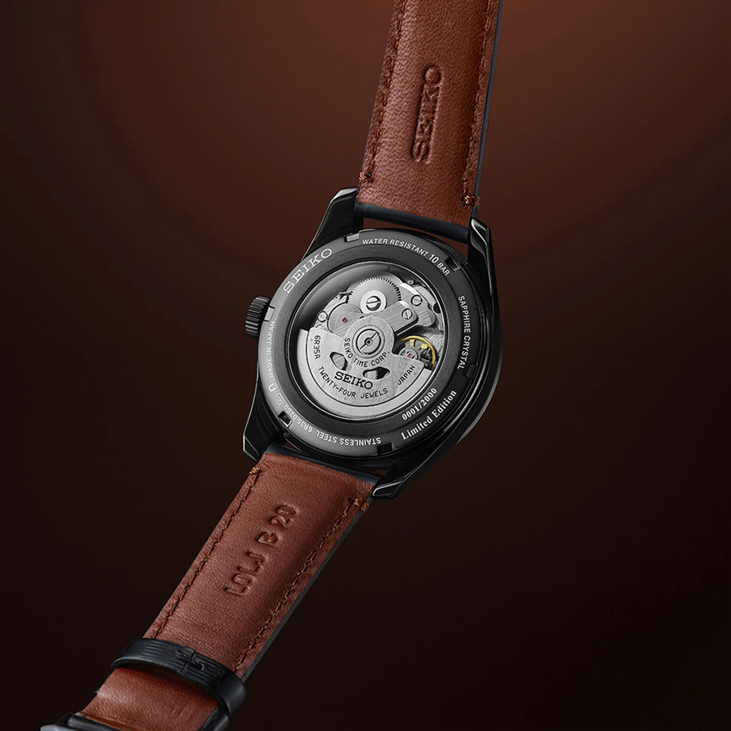 Presage Sharp Edged Limited Edition Series Men Automatic Brown Dial Analog Leather Watch SPB331J1 - Image 5