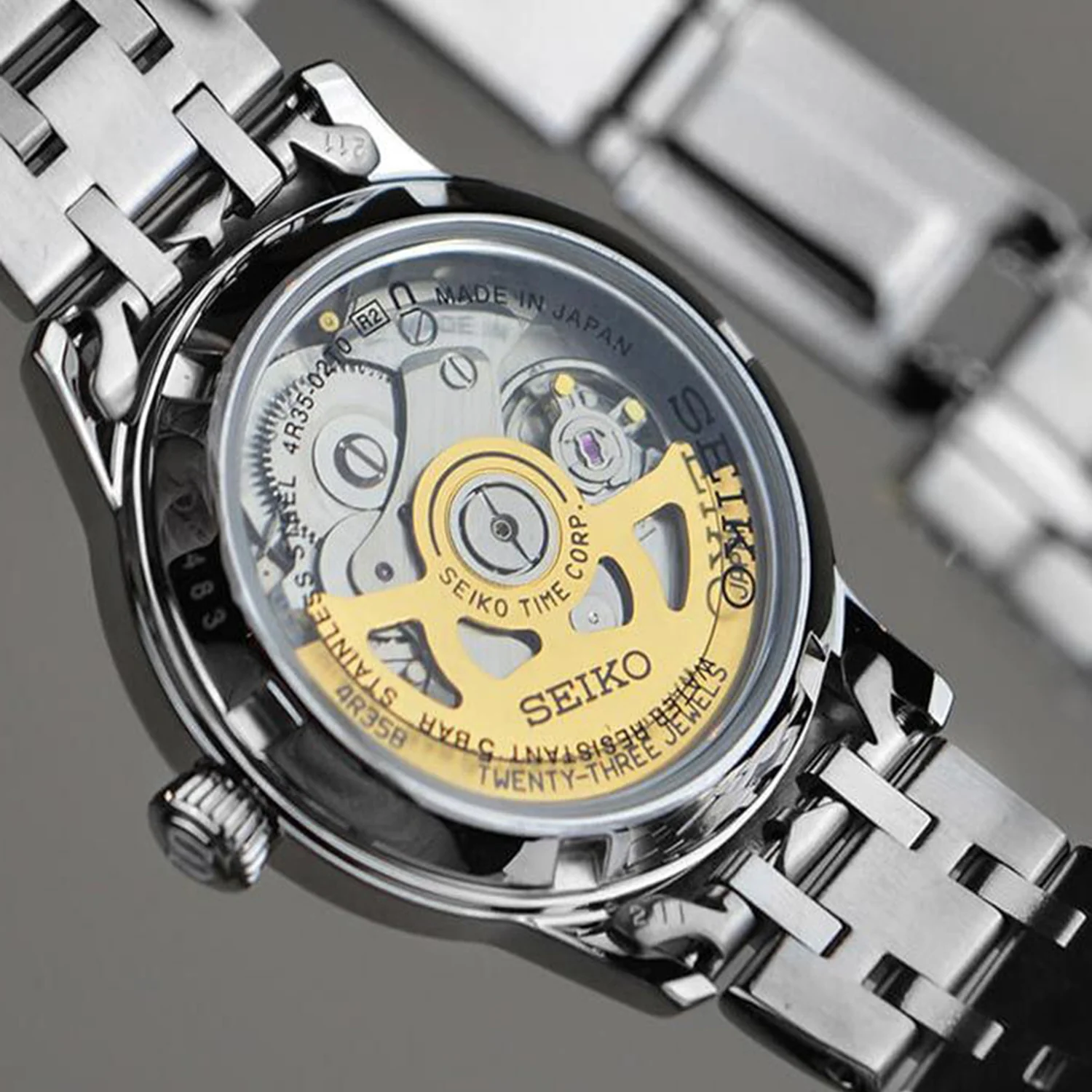 Presage Women Automatic Pink Dial Analog Stainless Steel Watch SRP839J1 - Image 4