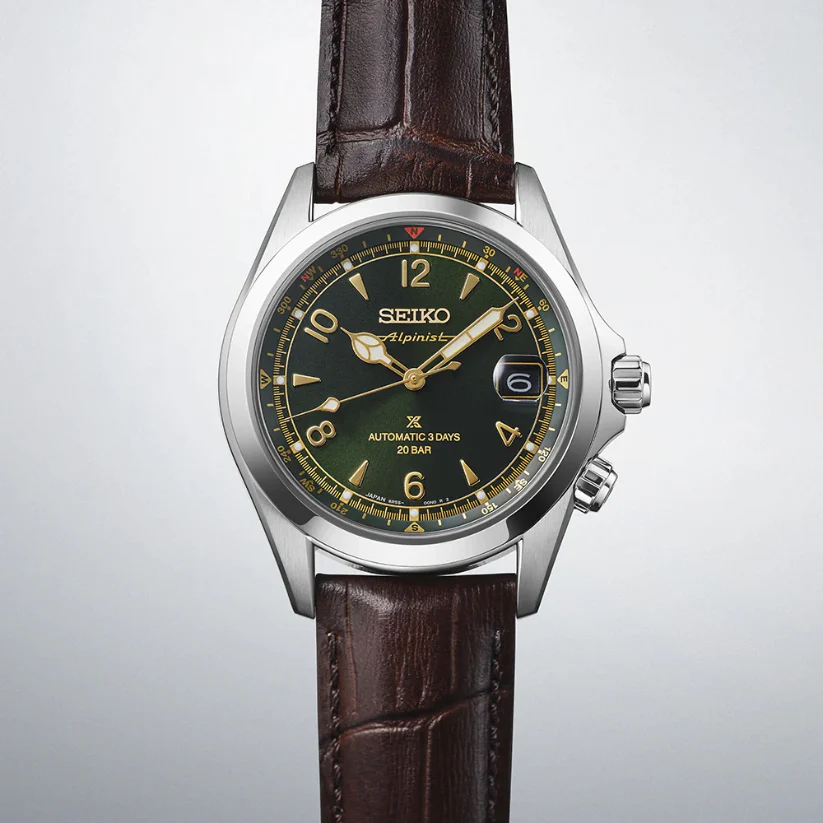 Prospex Alpinist in Classic Pine Men Automatic Green Dial Analog Leather Watch SPB507J1 - Image 4