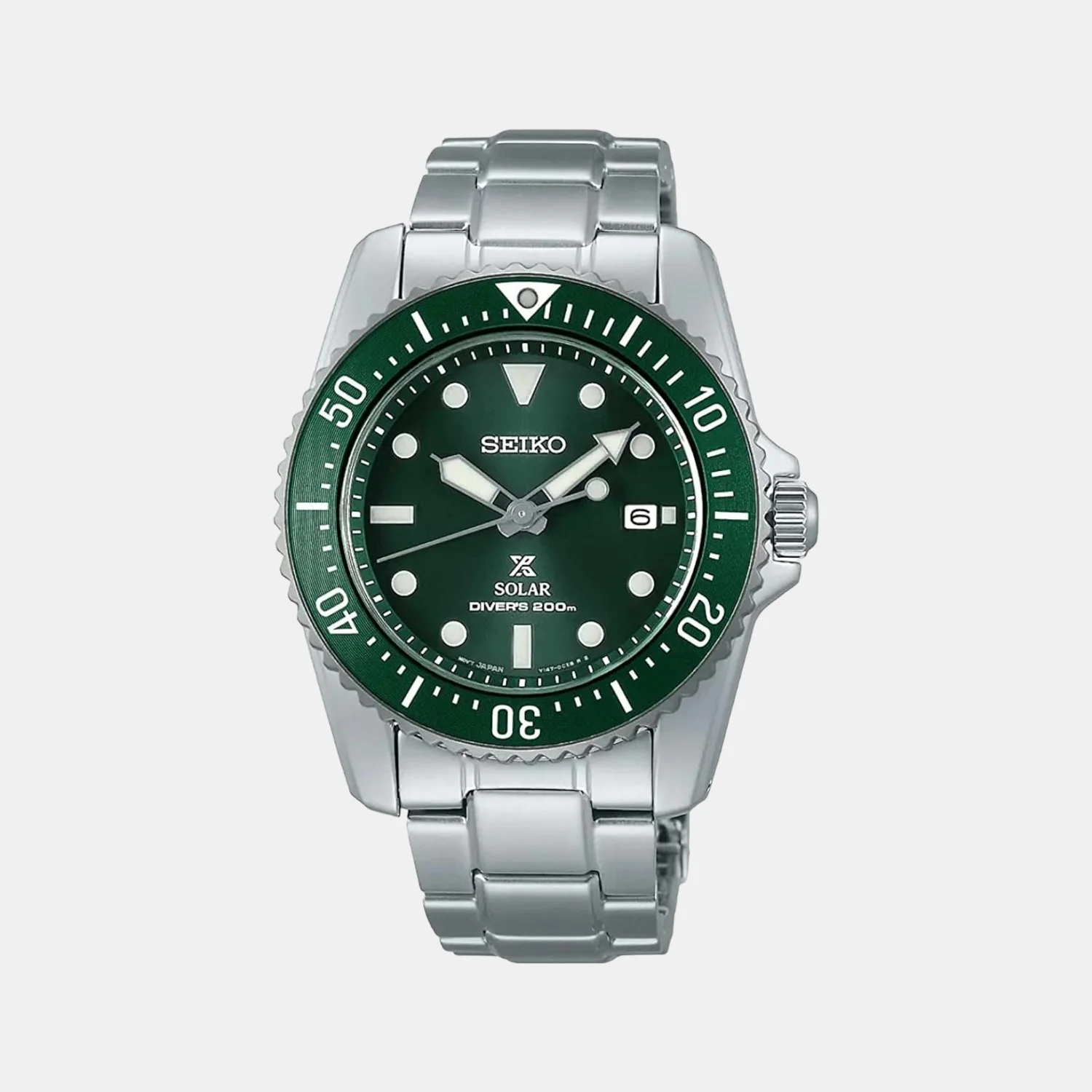 Prospex - Gents Men Solar Green Dial Analog Stainless Steel Watch SNE583P1