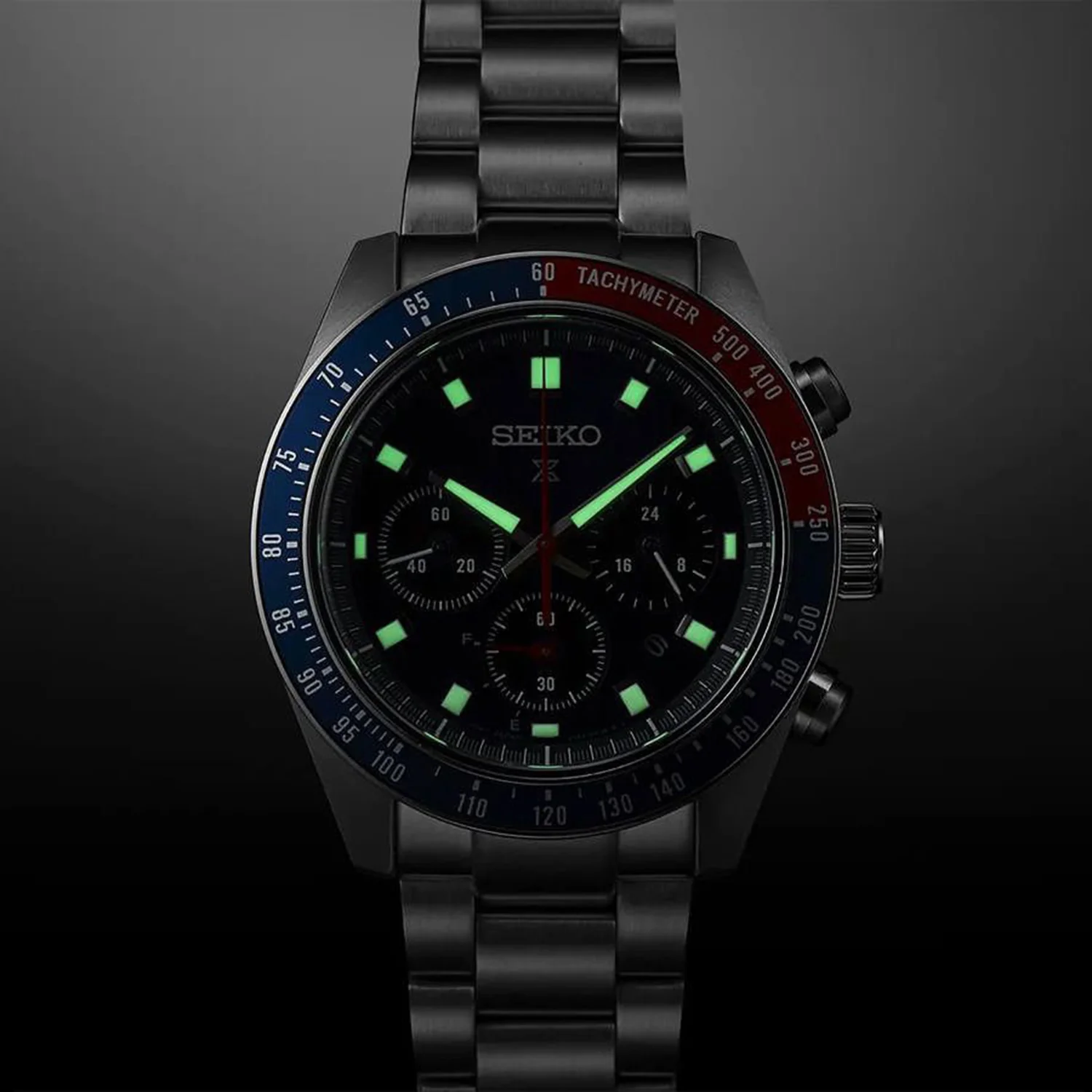 Prospex Men Solar Blue Dial Chronograph Stainless Steel Watch SSC913P1 - Image 4