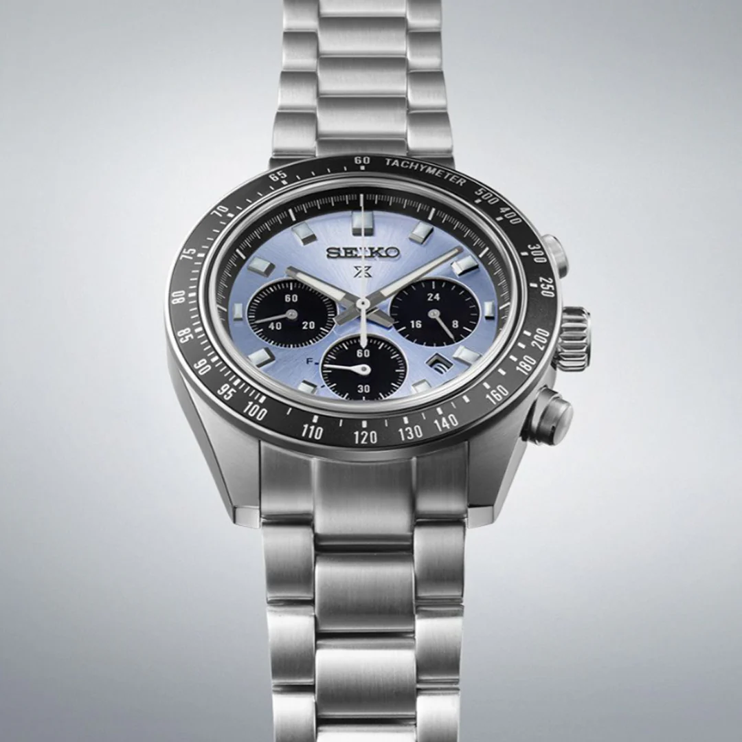 Prospex Men Solar Blue Dial Chronograph Stainless Steel Watch SSC935P1 - Image 3