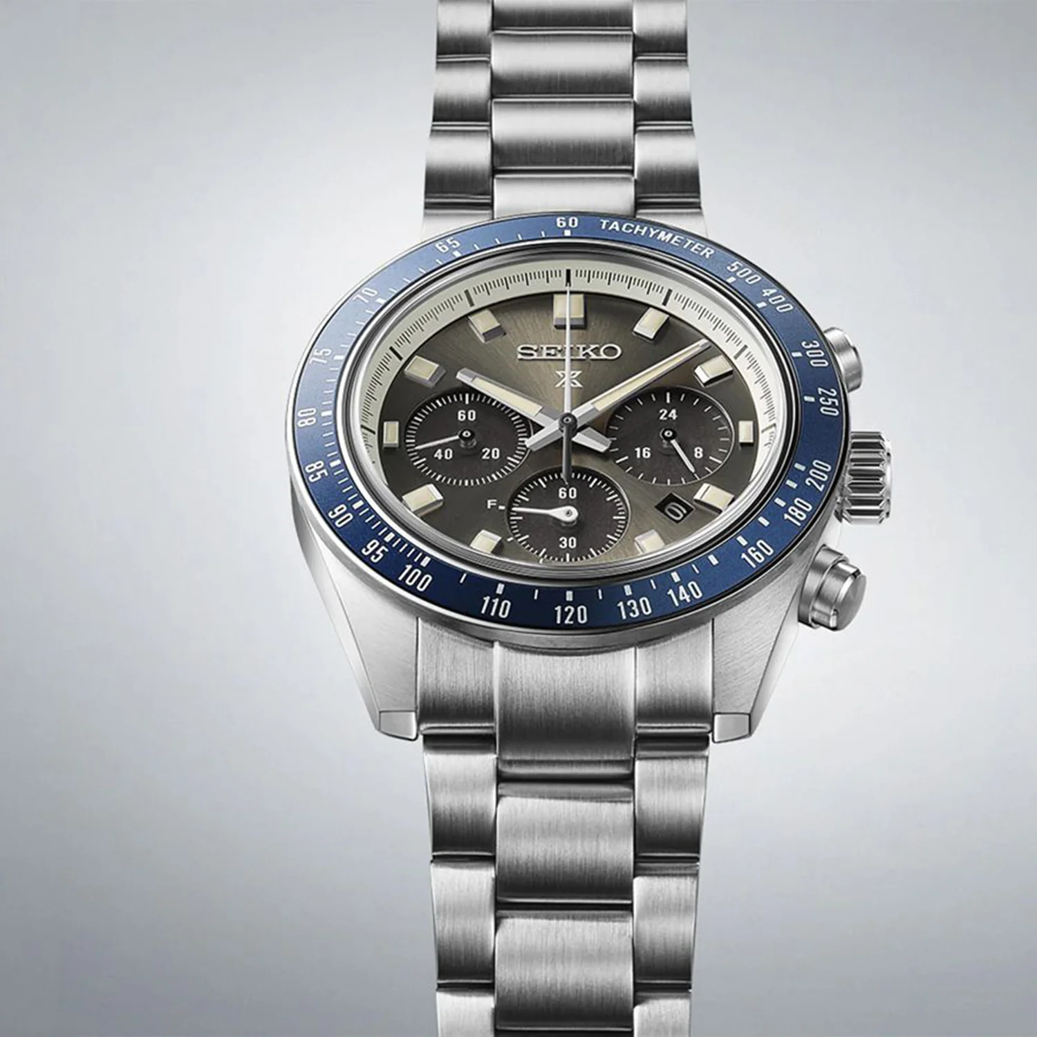Prospex Men Solar Grey Dial Chronograph Stainless Steel Watch SSC939P1 - Image 2