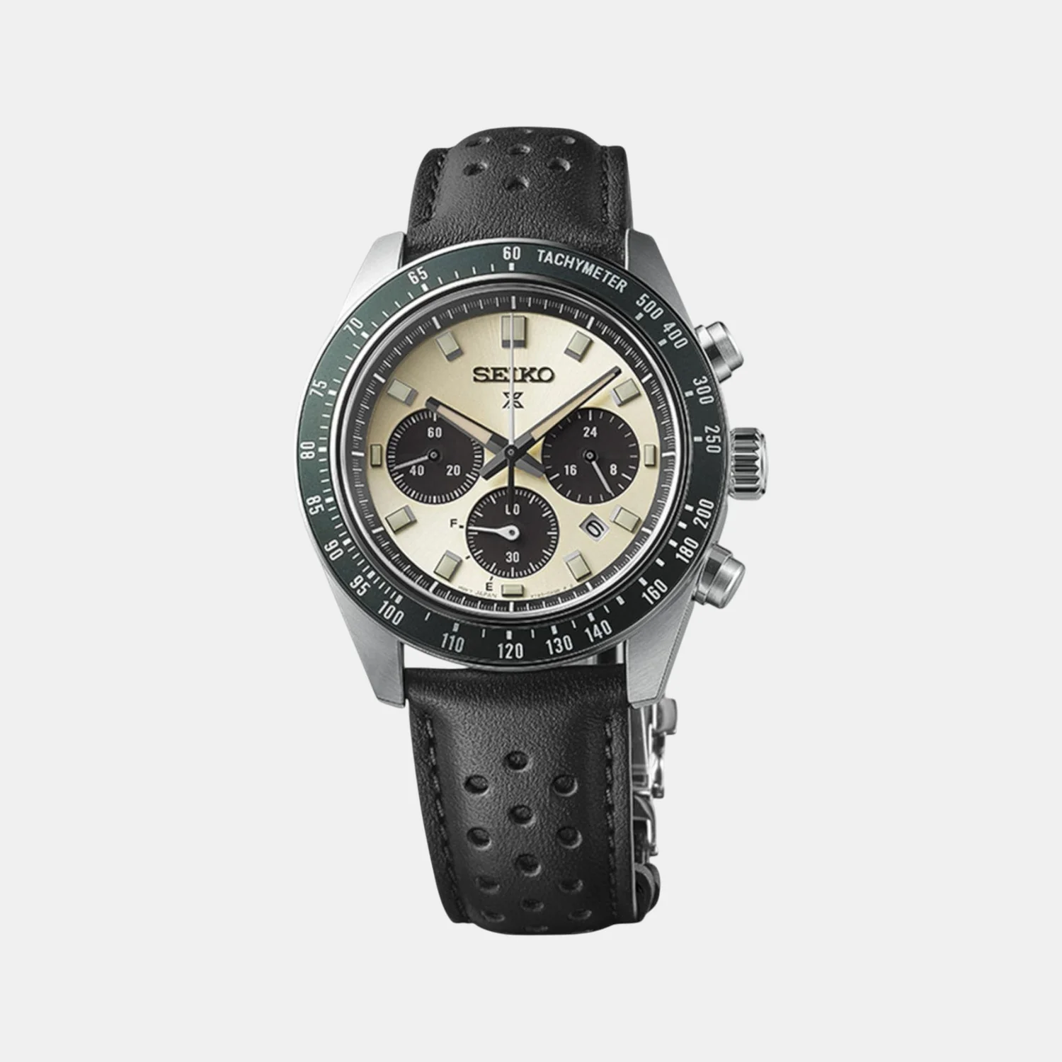 Prospex Men Solar Dual Tone Dial Chronograph Leather Watch SSC943P1