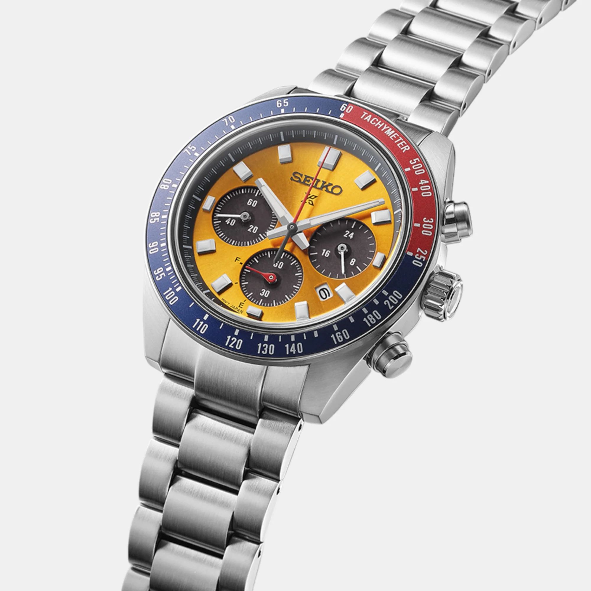 Prospex Men Solar Orange Dial Chronograph Stainless Steel Watch SSC947P1 - Image 3