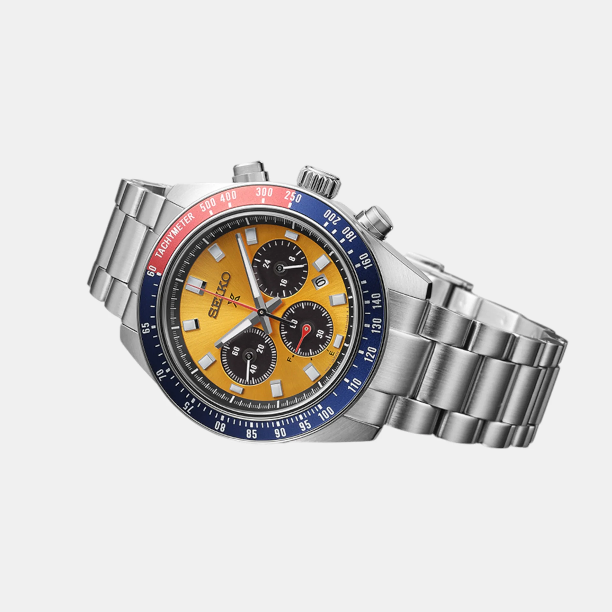 Prospex Men Solar Orange Dial Chronograph Stainless Steel Watch SSC947P1 - Image 4