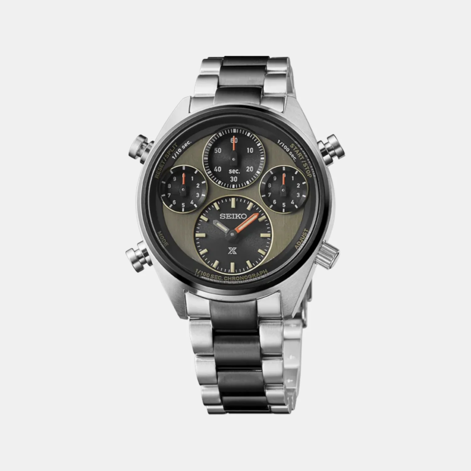 Prospex Men Solar Two Tone Dial Chronograph Stainless Steel Watch SFJ005P1