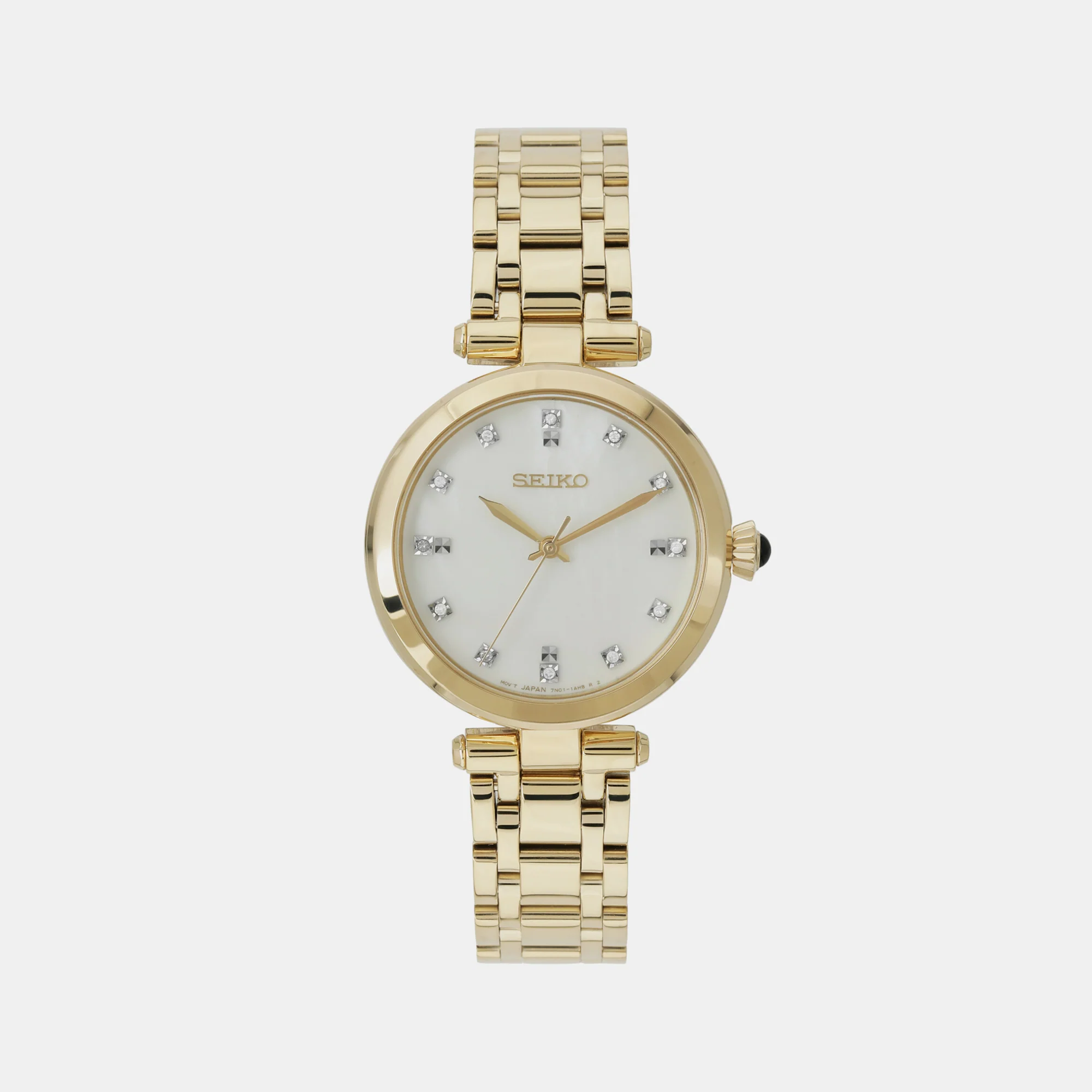 Seiko Ladies Women Quartz White Dial Analog Stainless Steel Watch SRZ536P1