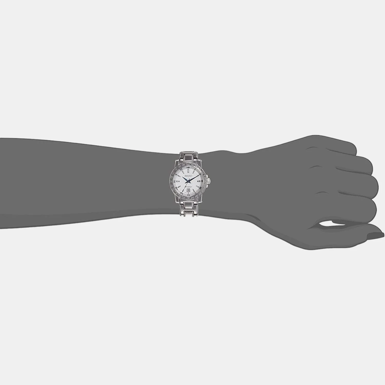 Seiko Premier Women Quartz Silver Dial Analog Stainless Steel Watch SXDG57P1 - Image 4