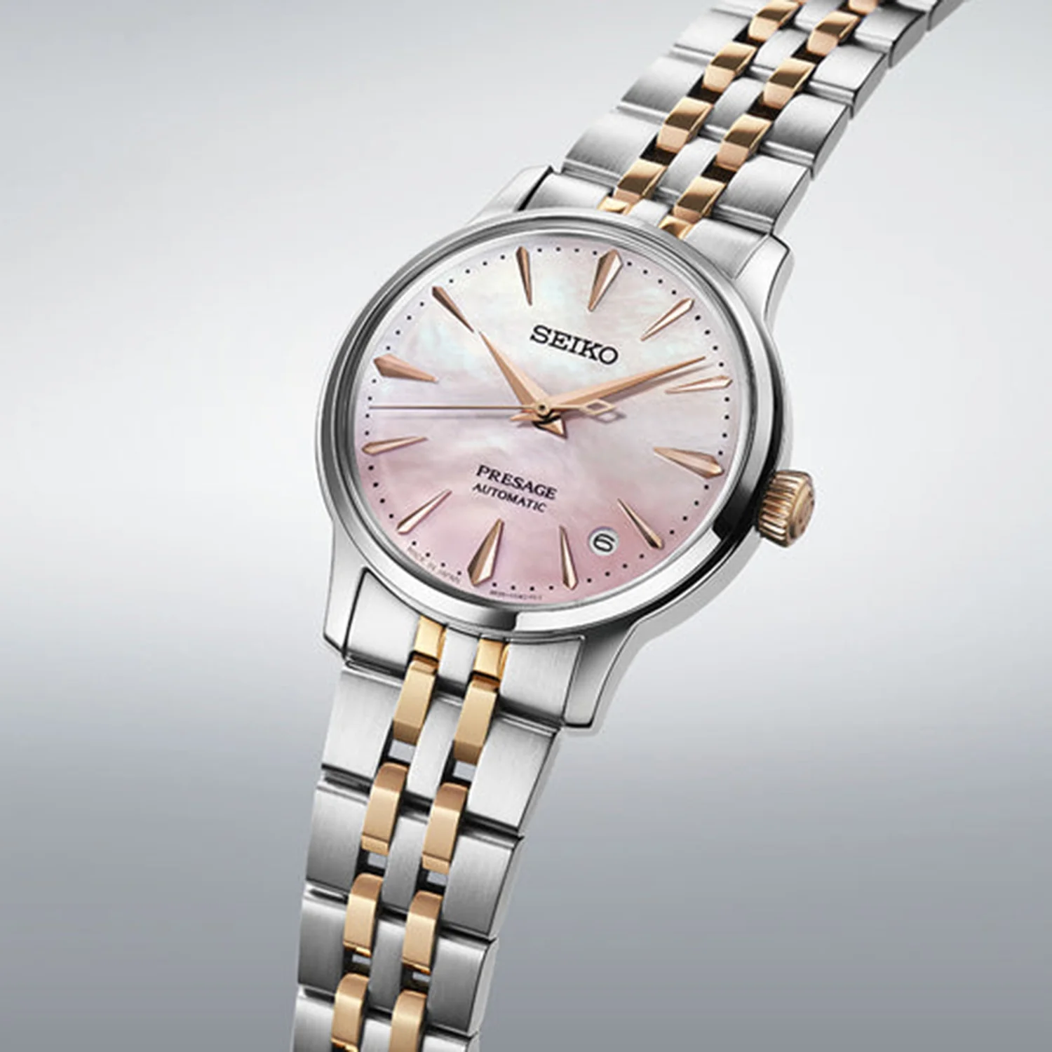 Women Automatic Pink Dial Analog Stainless Steel Watch SRPM06J1 - Image 2