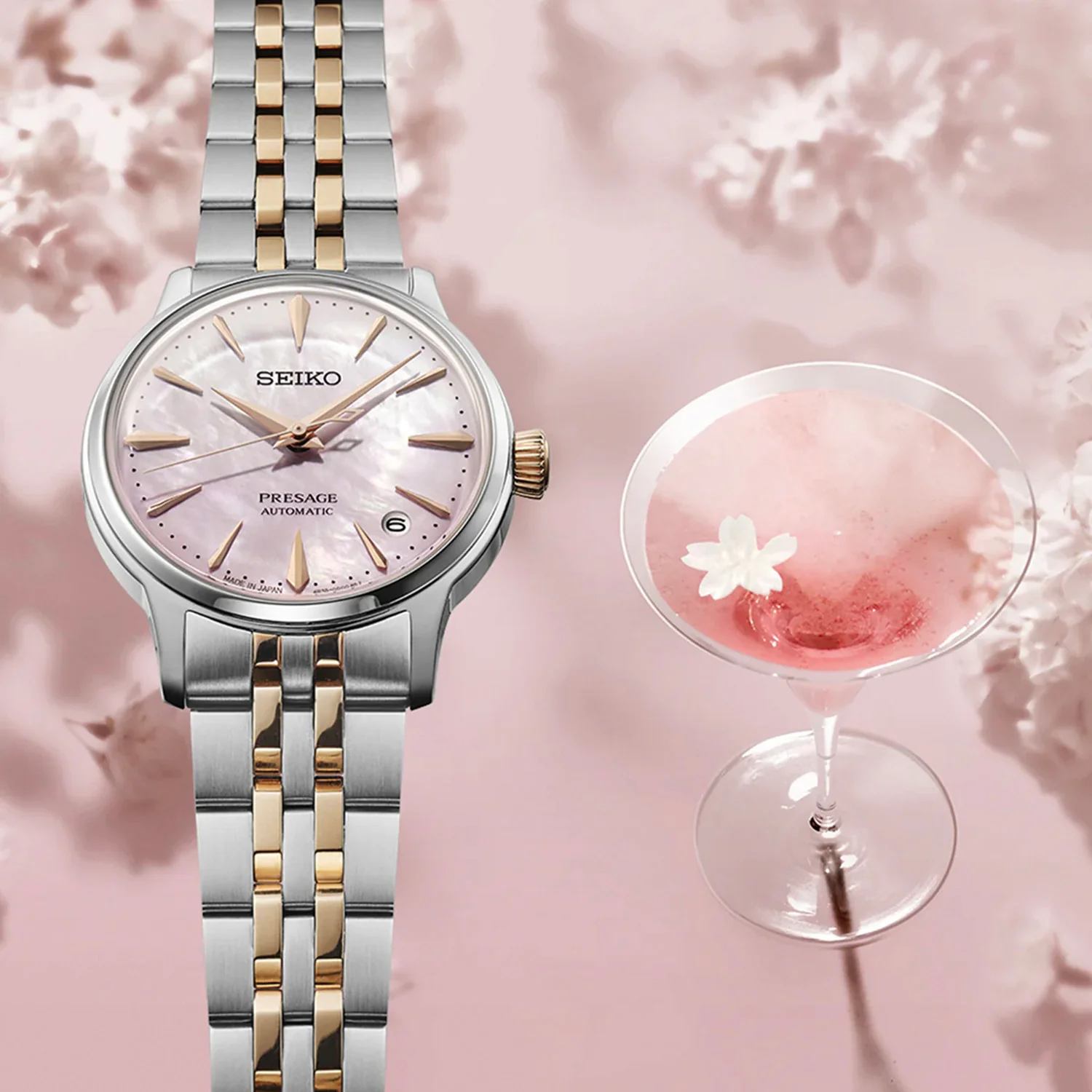 Women Automatic Pink Dial Analog Stainless Steel Watch SRPM06J1 - Image 3