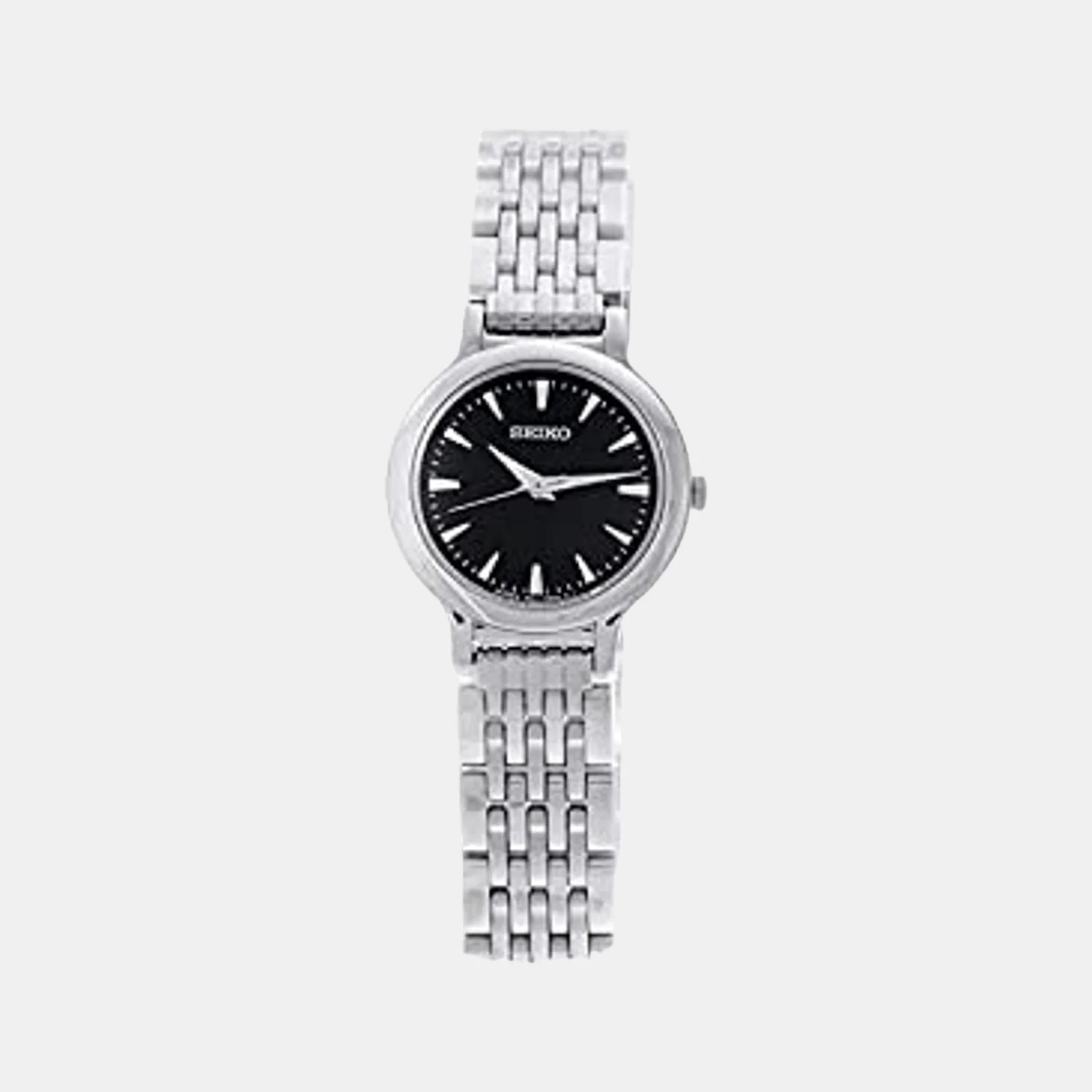Women Quartz Black Dial Analog Stainless Steel Watch SRZ075J1