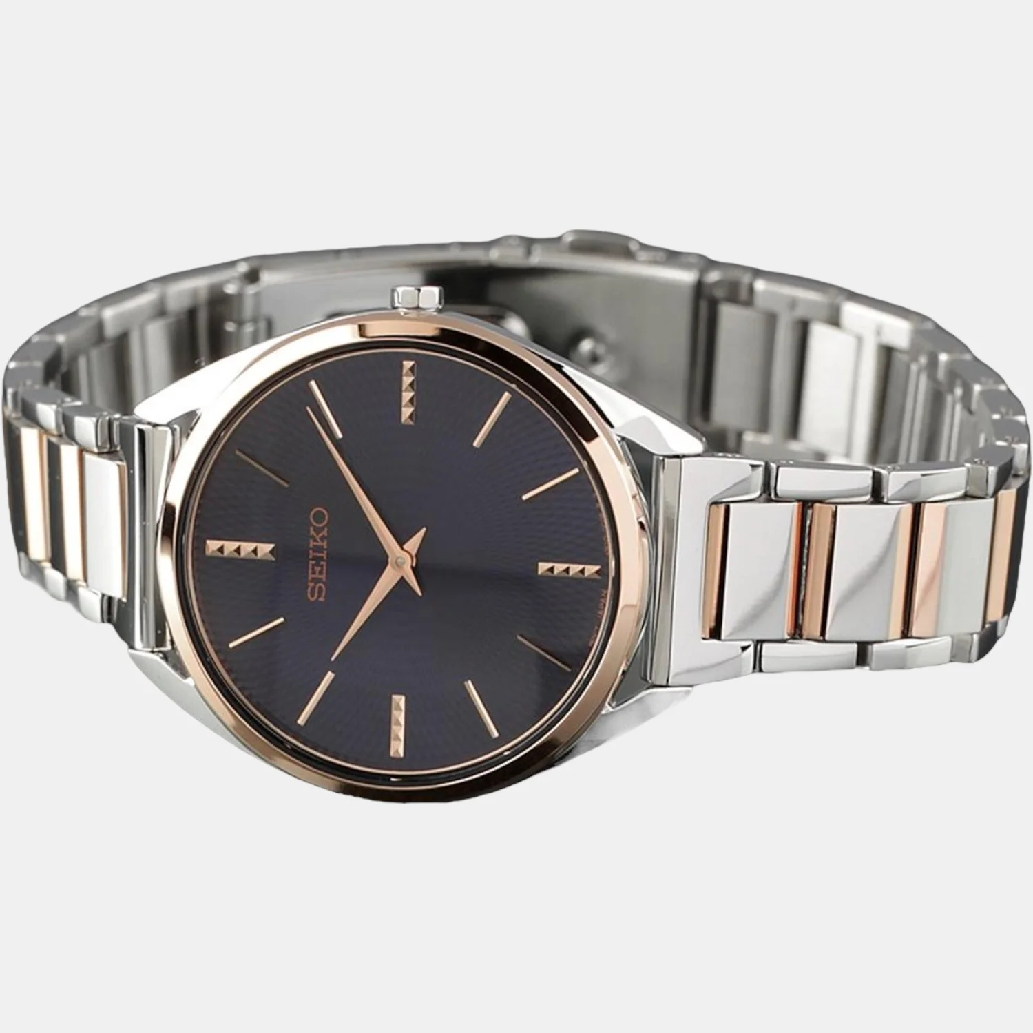 Women Quartz Blue Dial Analog Stainless Steel Watch SWR060P1 - Image 3