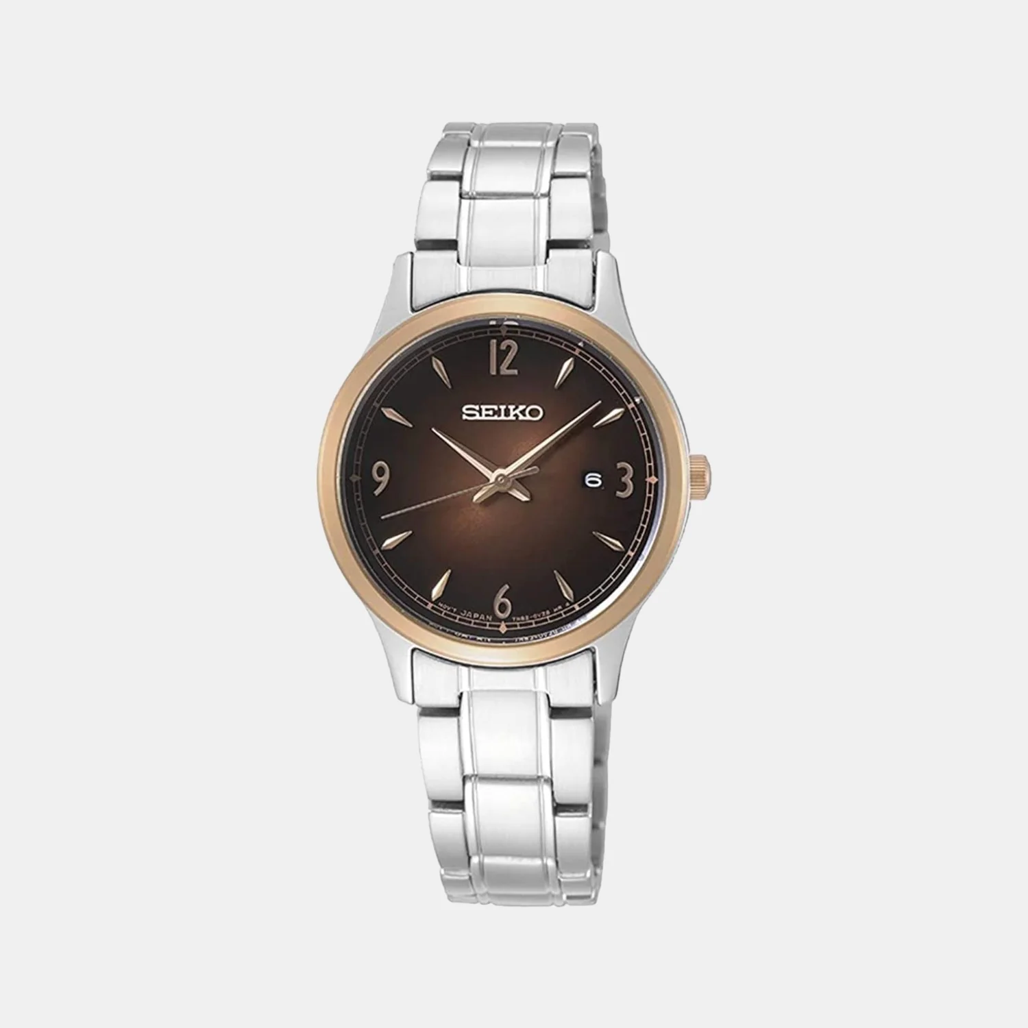 Women Quartz Brown Dial Analog Stainless Steel Watch SXDH02P1